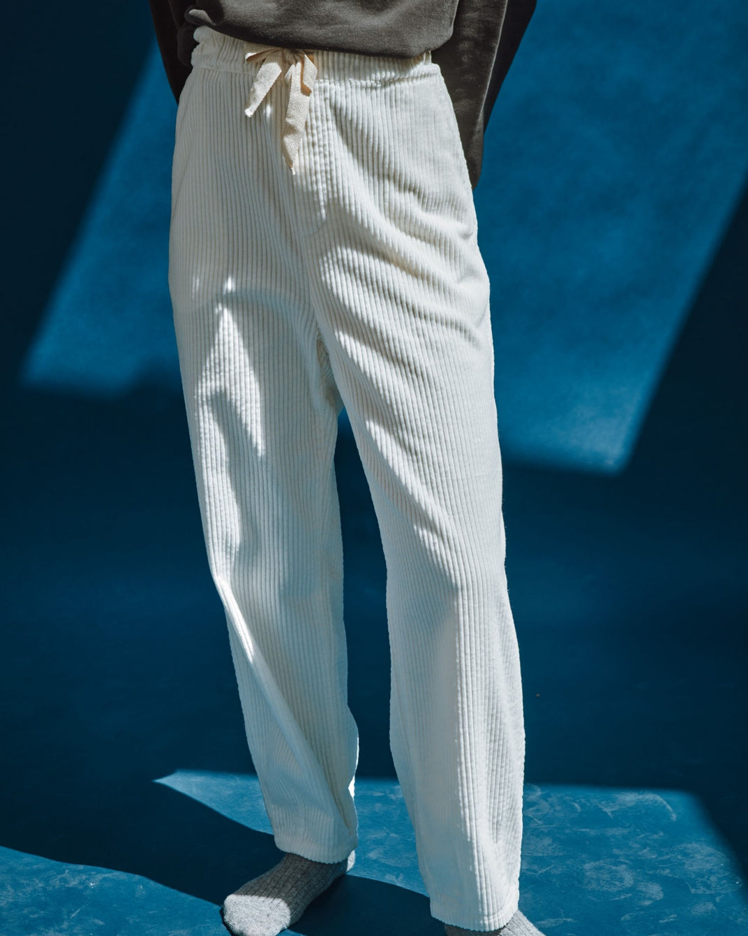 Pantalon - Velours cotelé écru