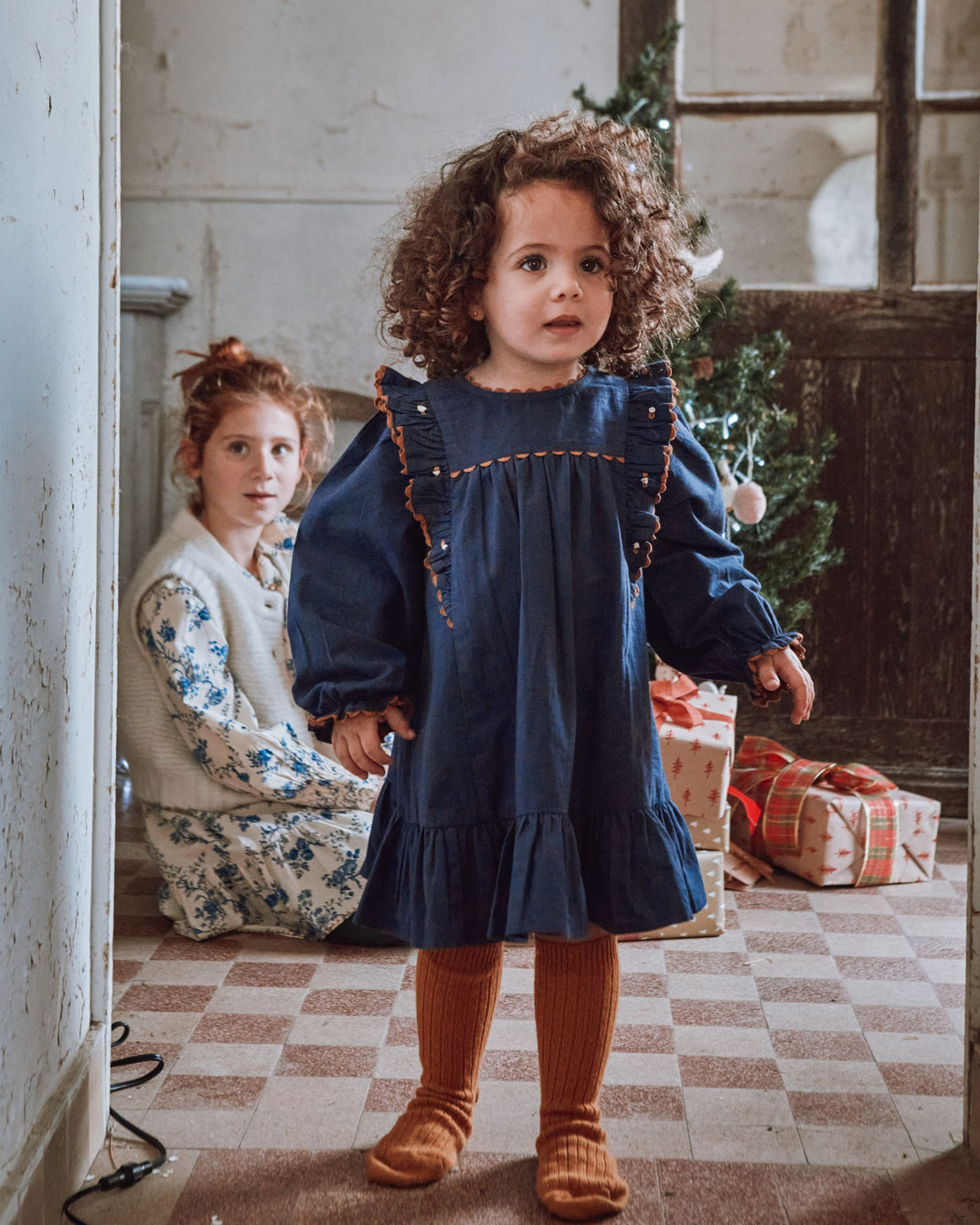 Robe - Volanté navy