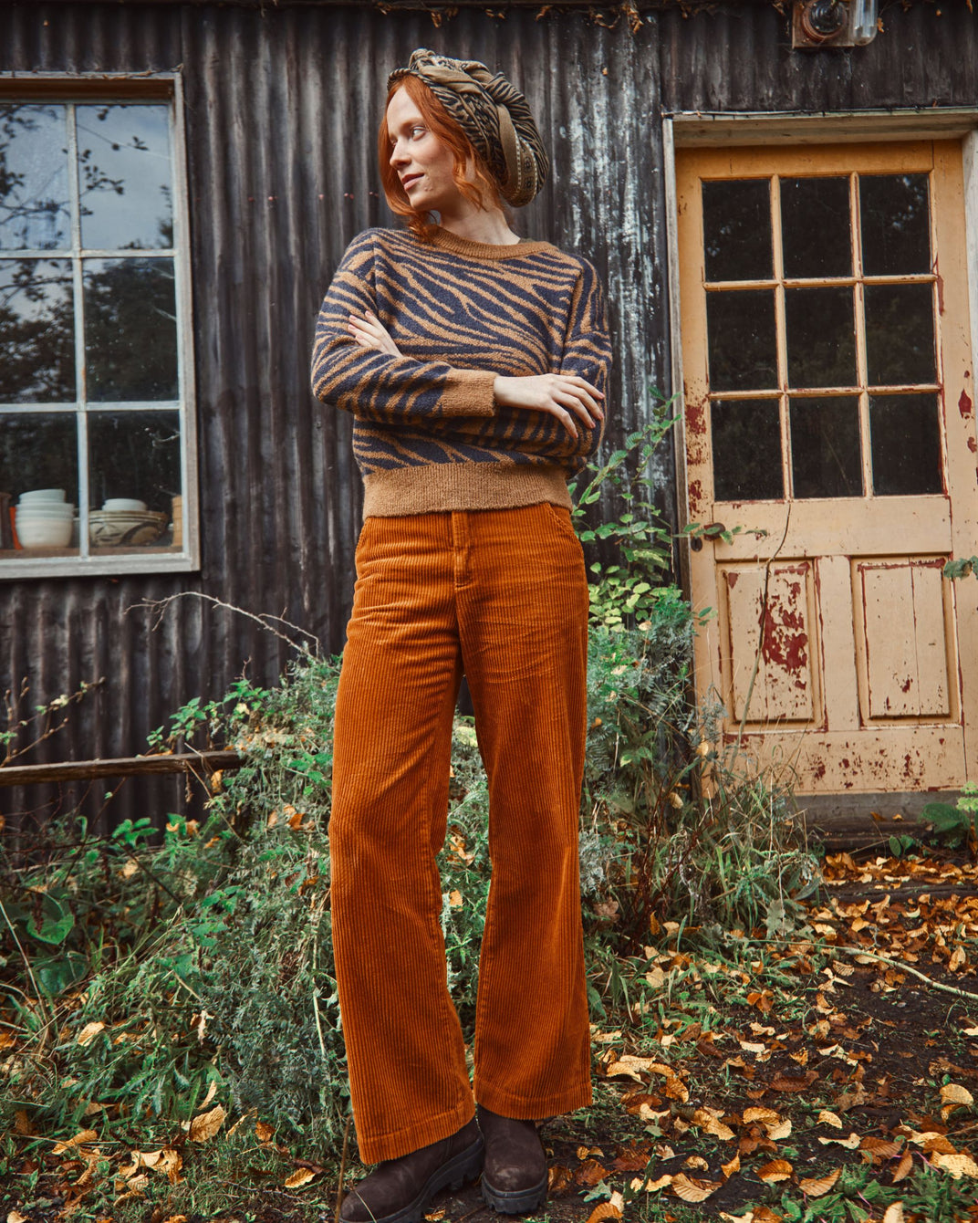 Pull jacquard femme zèbre