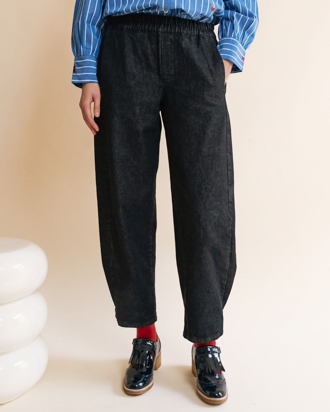 Pantalon jogger - Denim noir