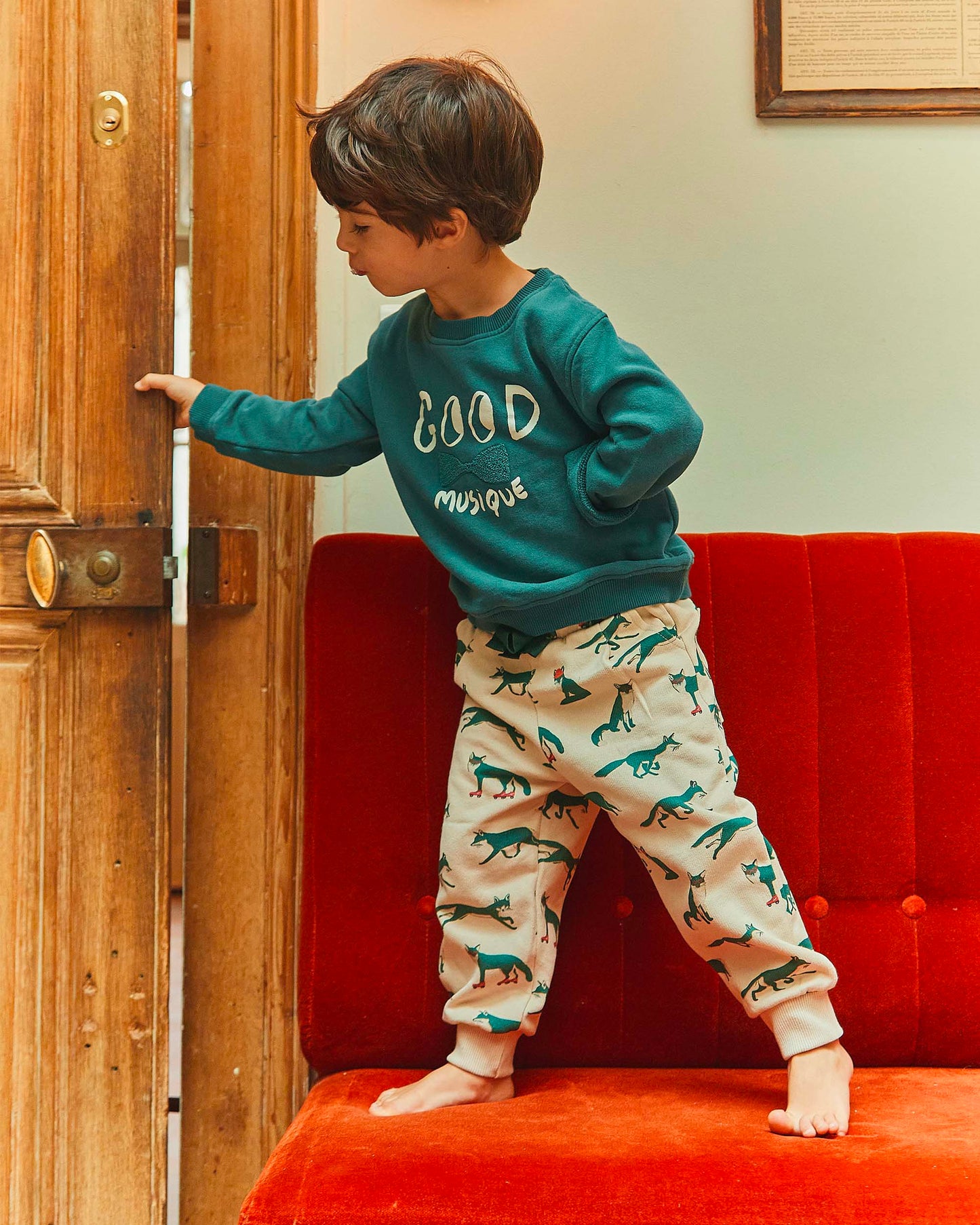 Jogger renard coton bio écru
