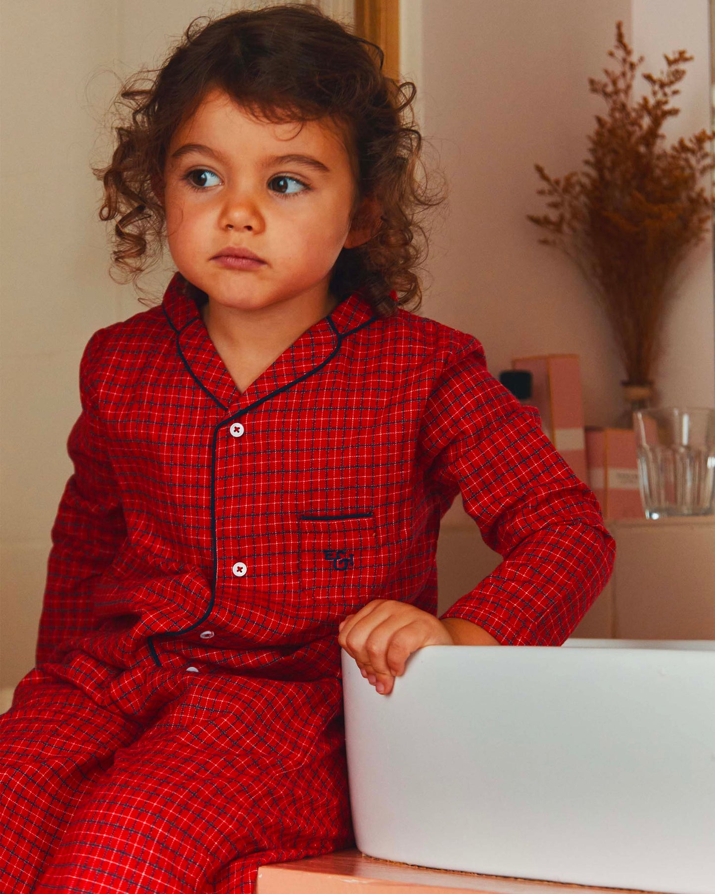 Pyjama écossais rouge