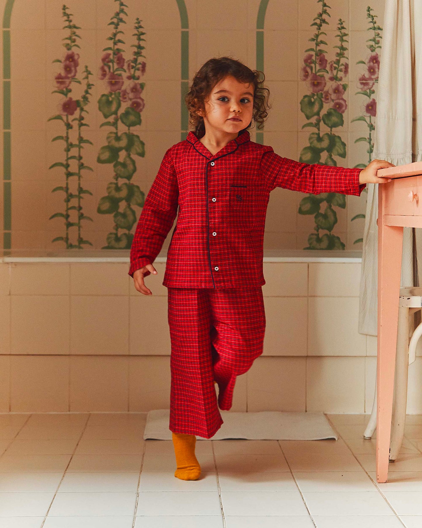 Pyjama écossais rouge