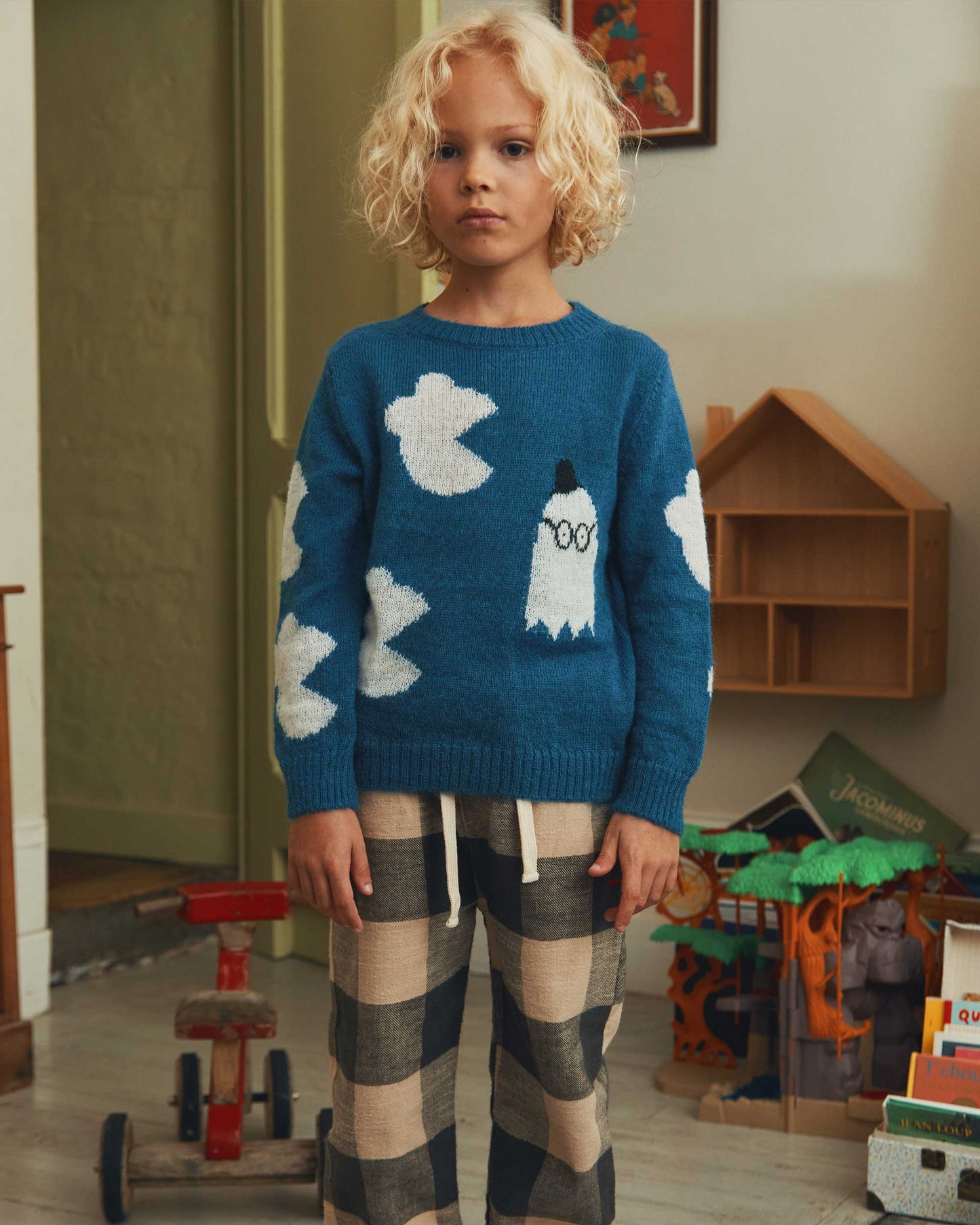 Pull fantôme bleu