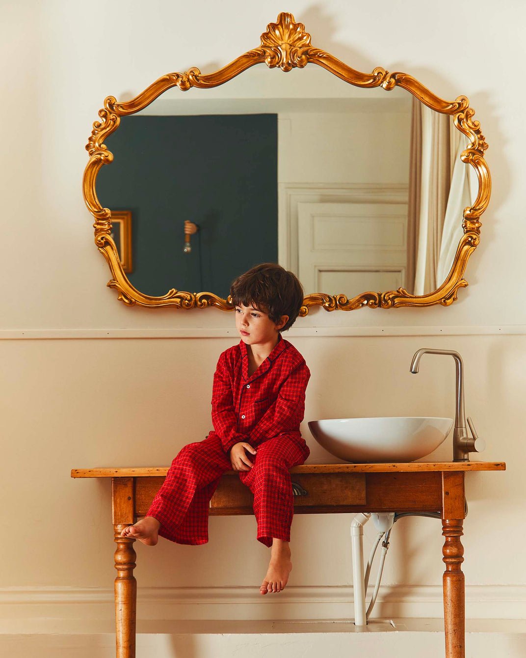 Pyjama écossais rouge