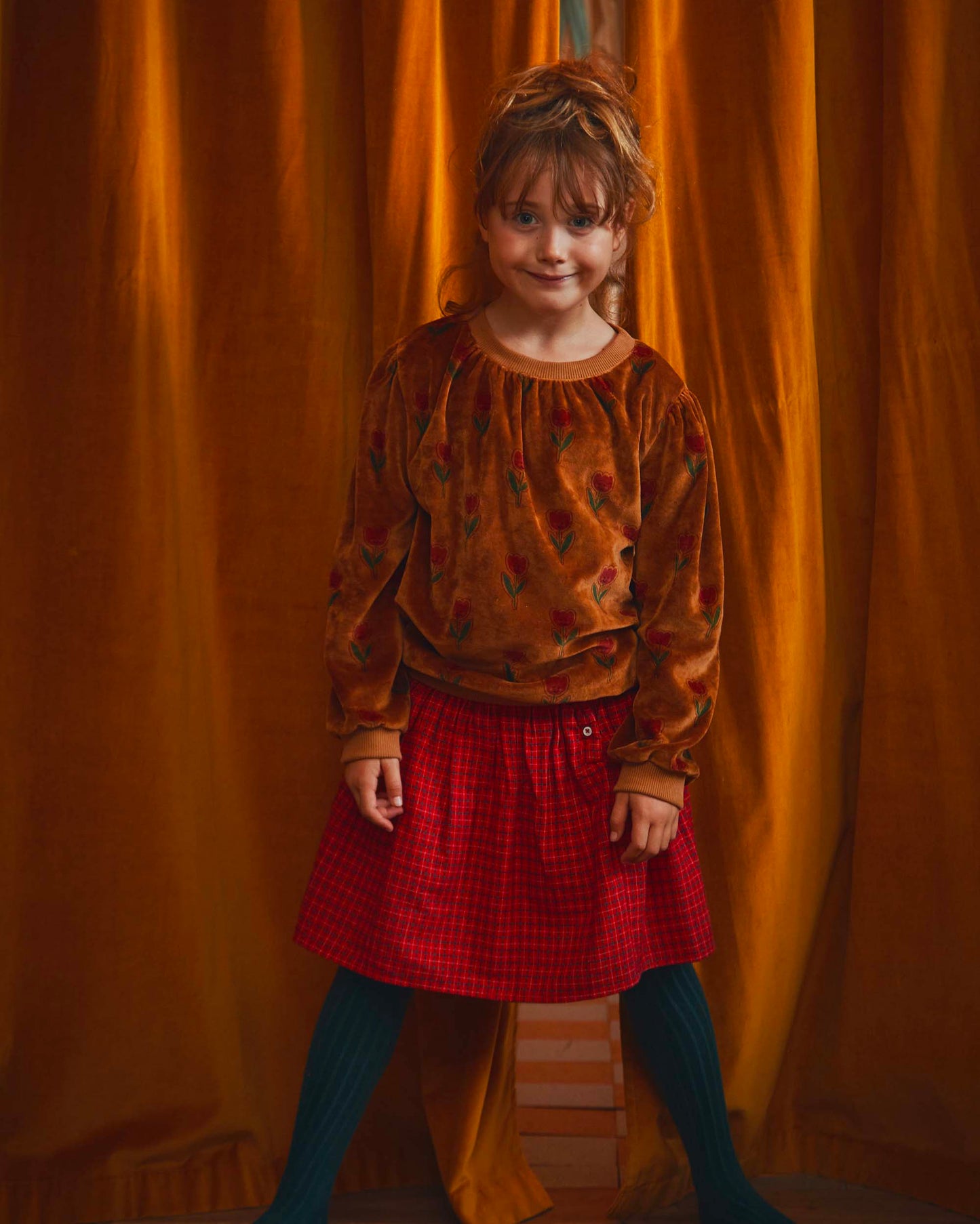 Mini-jupe écossais rouge