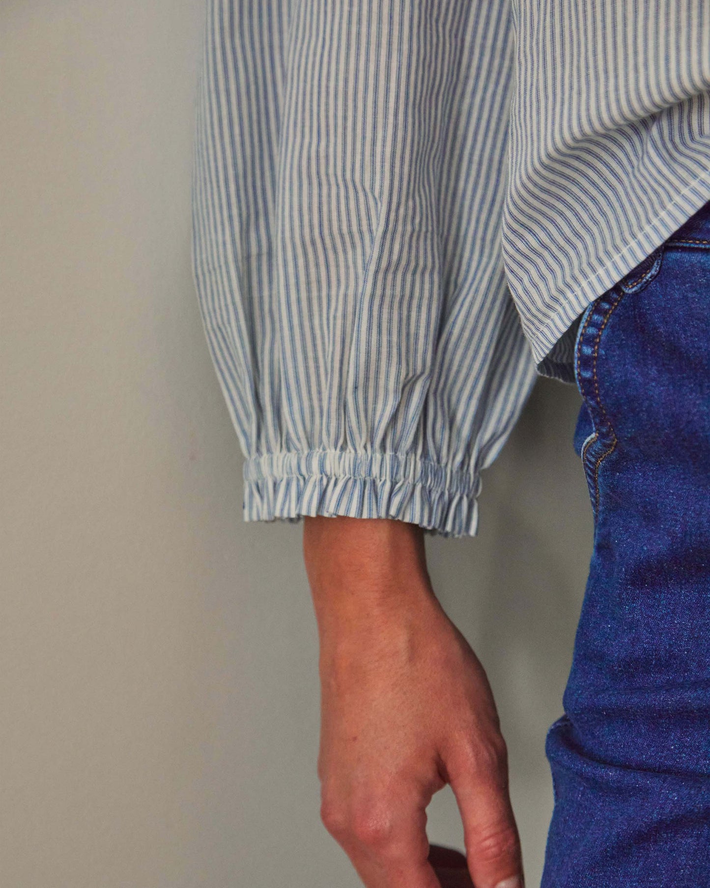 Chemise rayures bleu et blanc