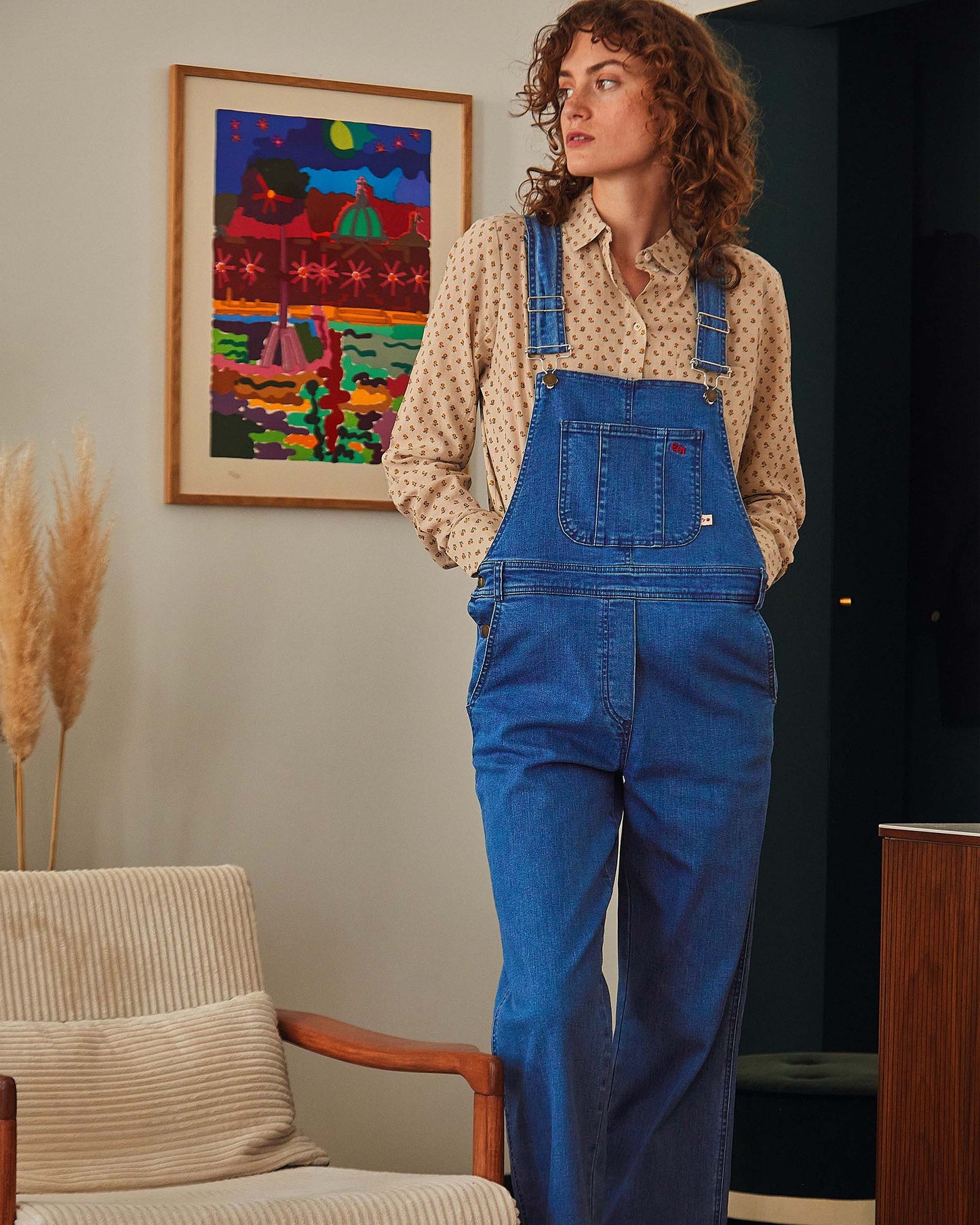 Salopette boyfriend coton denim
