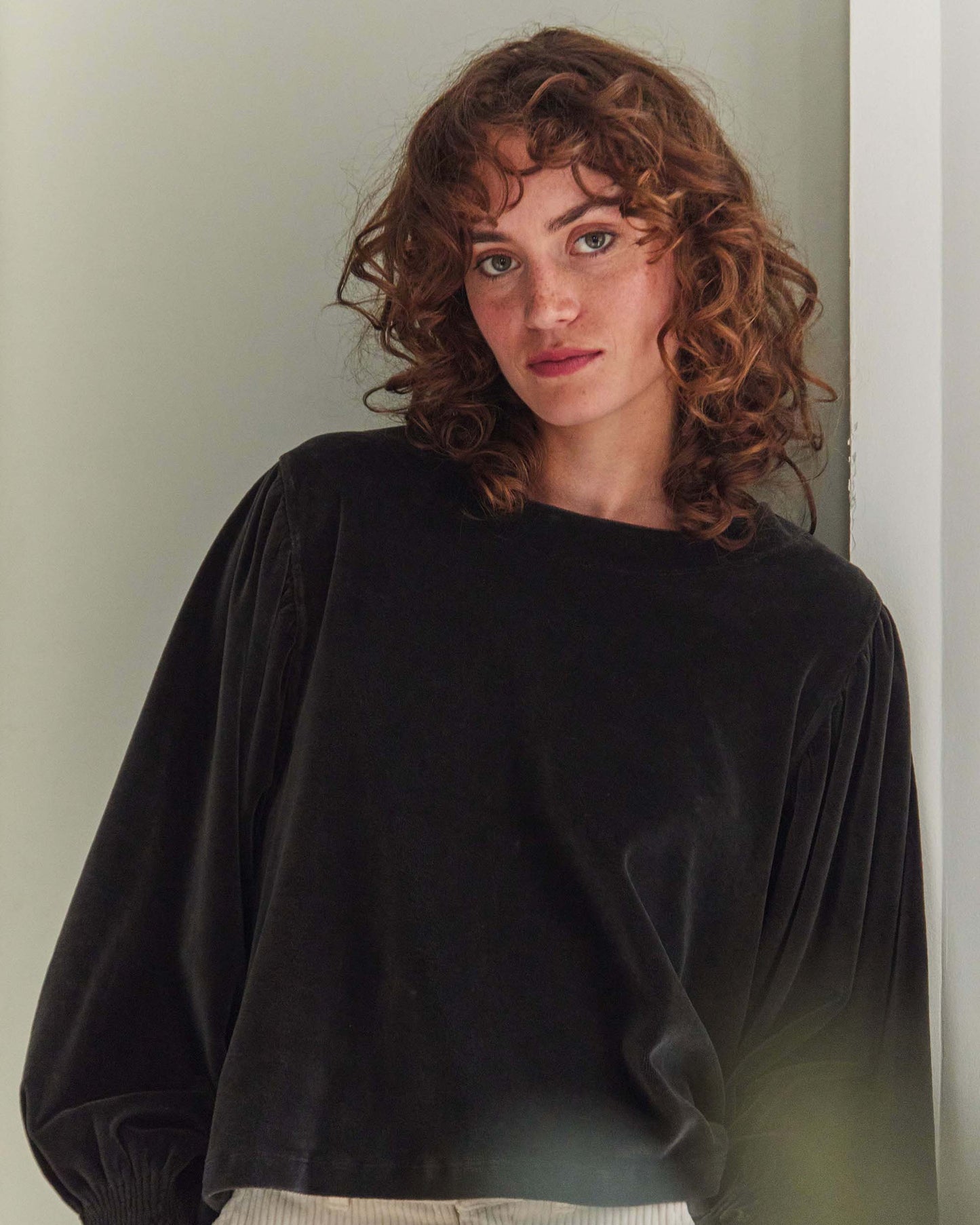 Sweat velours coton bio bitume