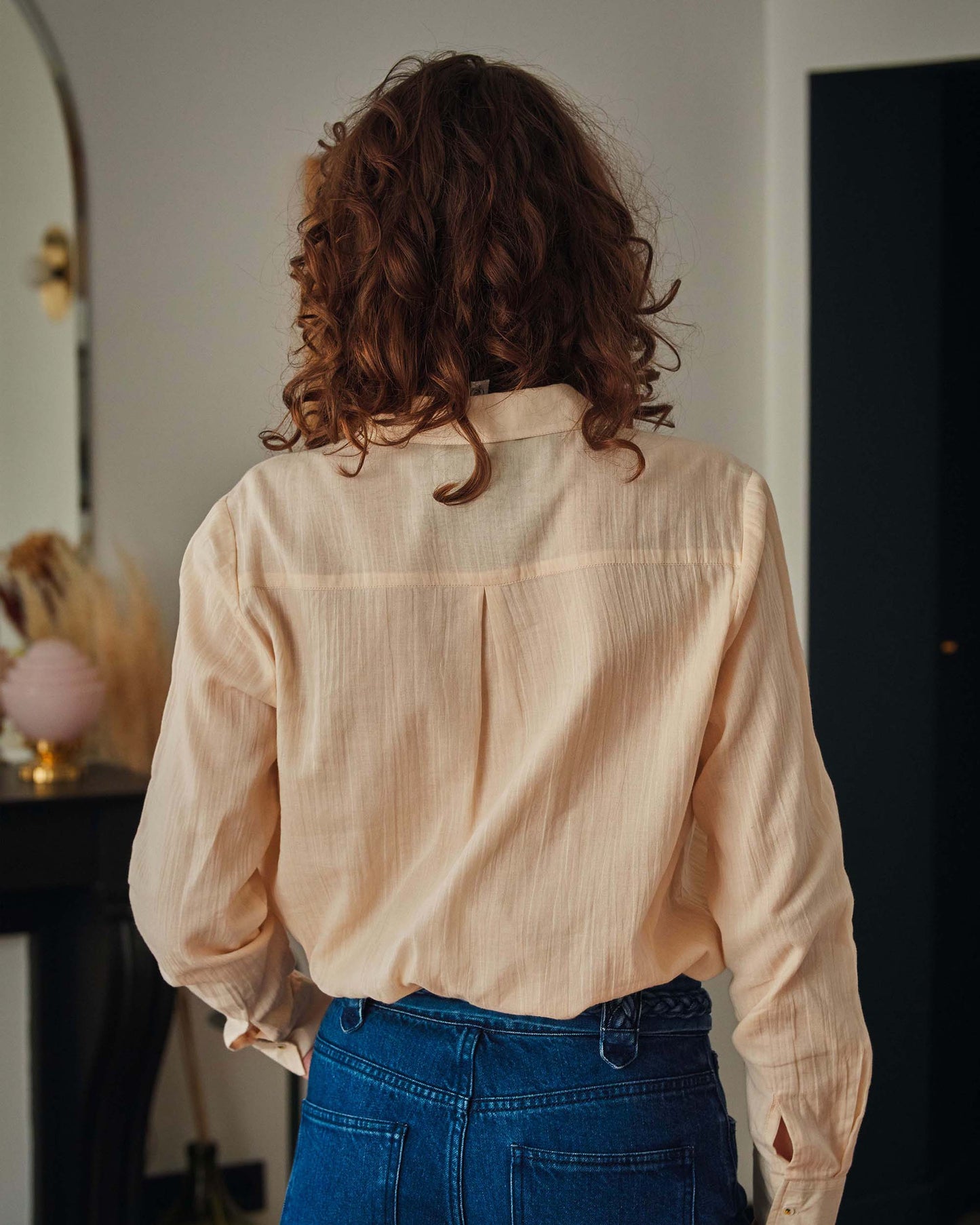Chemise voile de coton écru