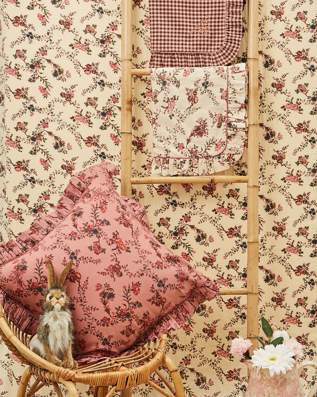 Pink orchid cushion cover 45 x 45 cm