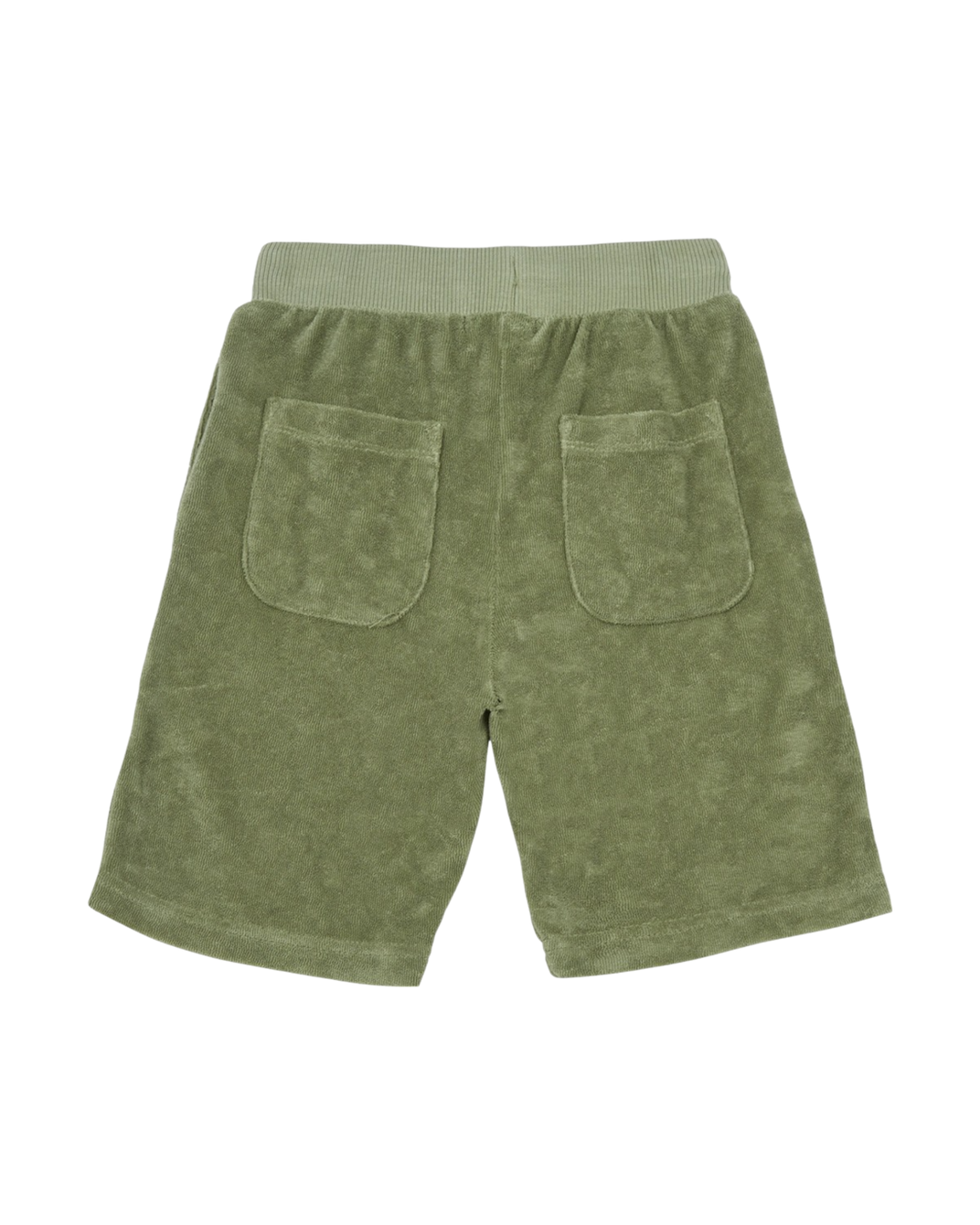 Khaki terry Bermuda shorts