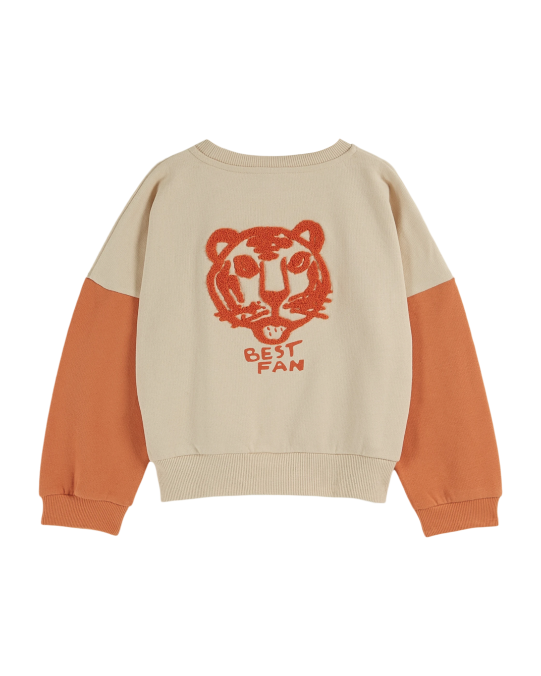 Sweat coton bio bicolore greige