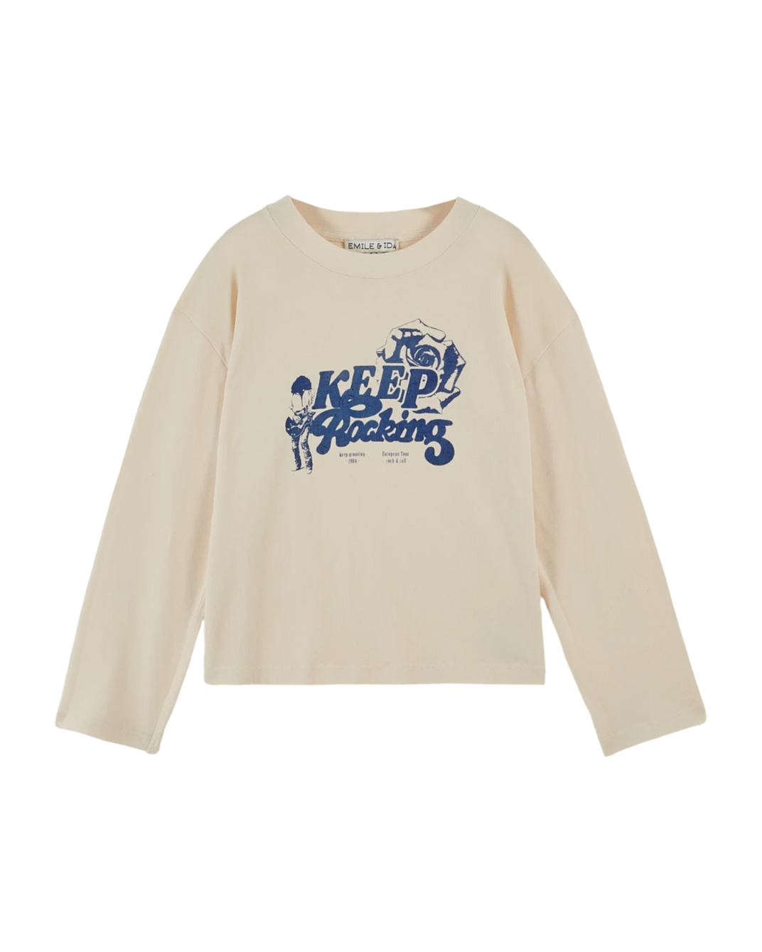 T-shirt keep rocking coton bio écru