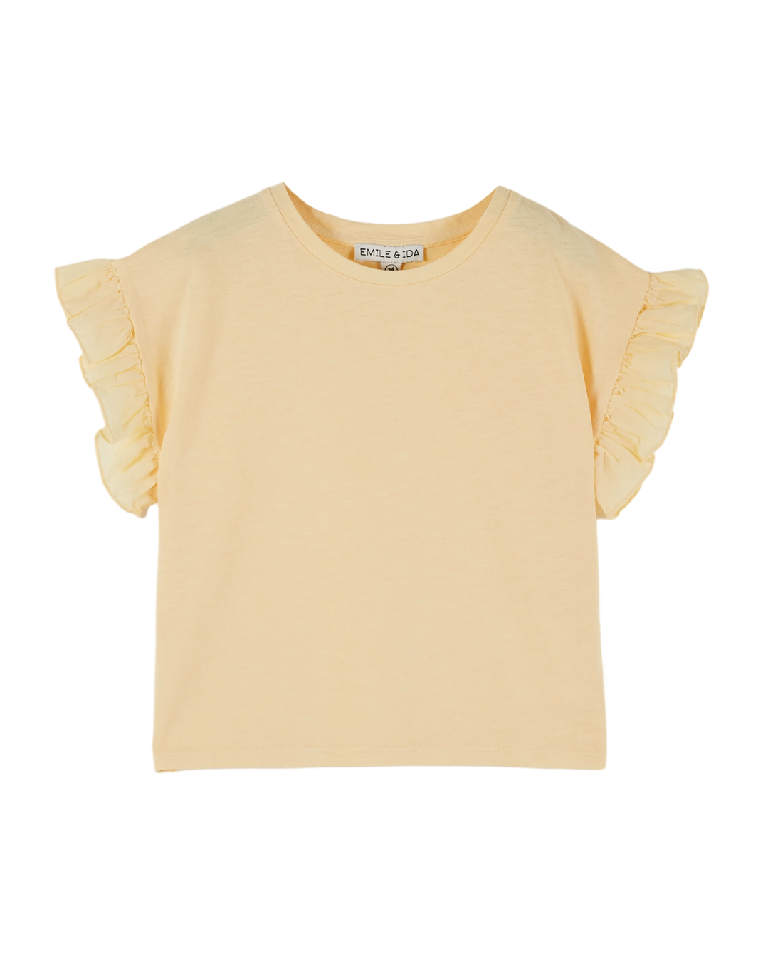 Organic cotton and dye t-shirt with banana ruffles