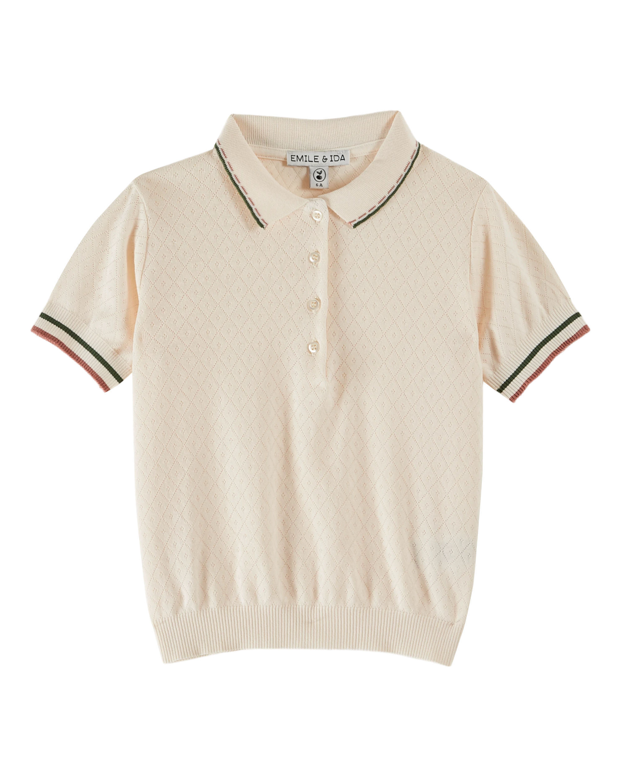 レディースウェア minuere tweed pearl button polo minuere tweed pearl button polo（Cream modal pointelle polo