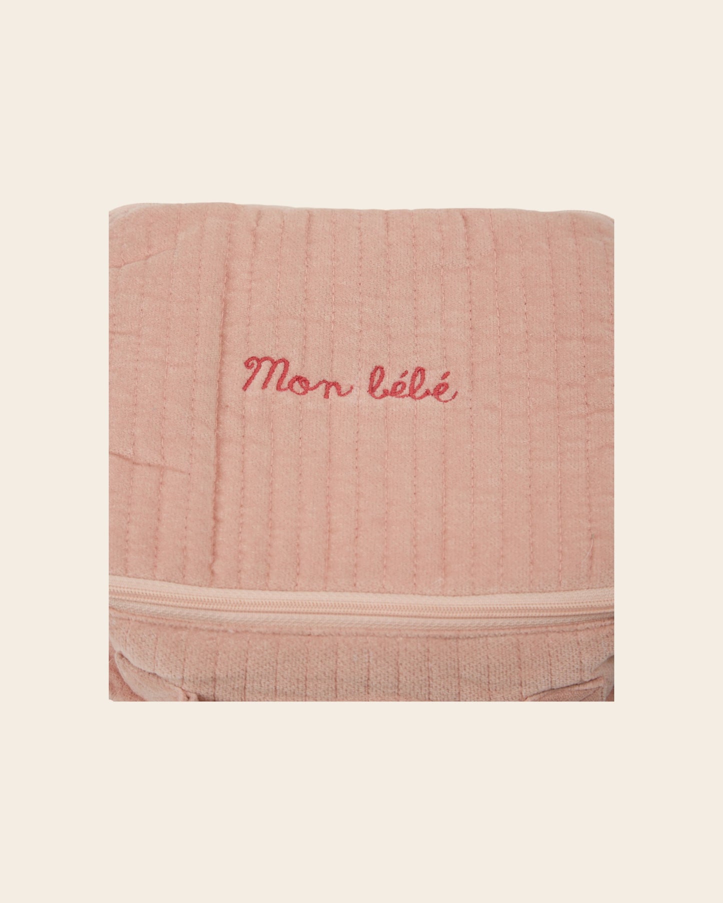 Trousse de naissance velours rose