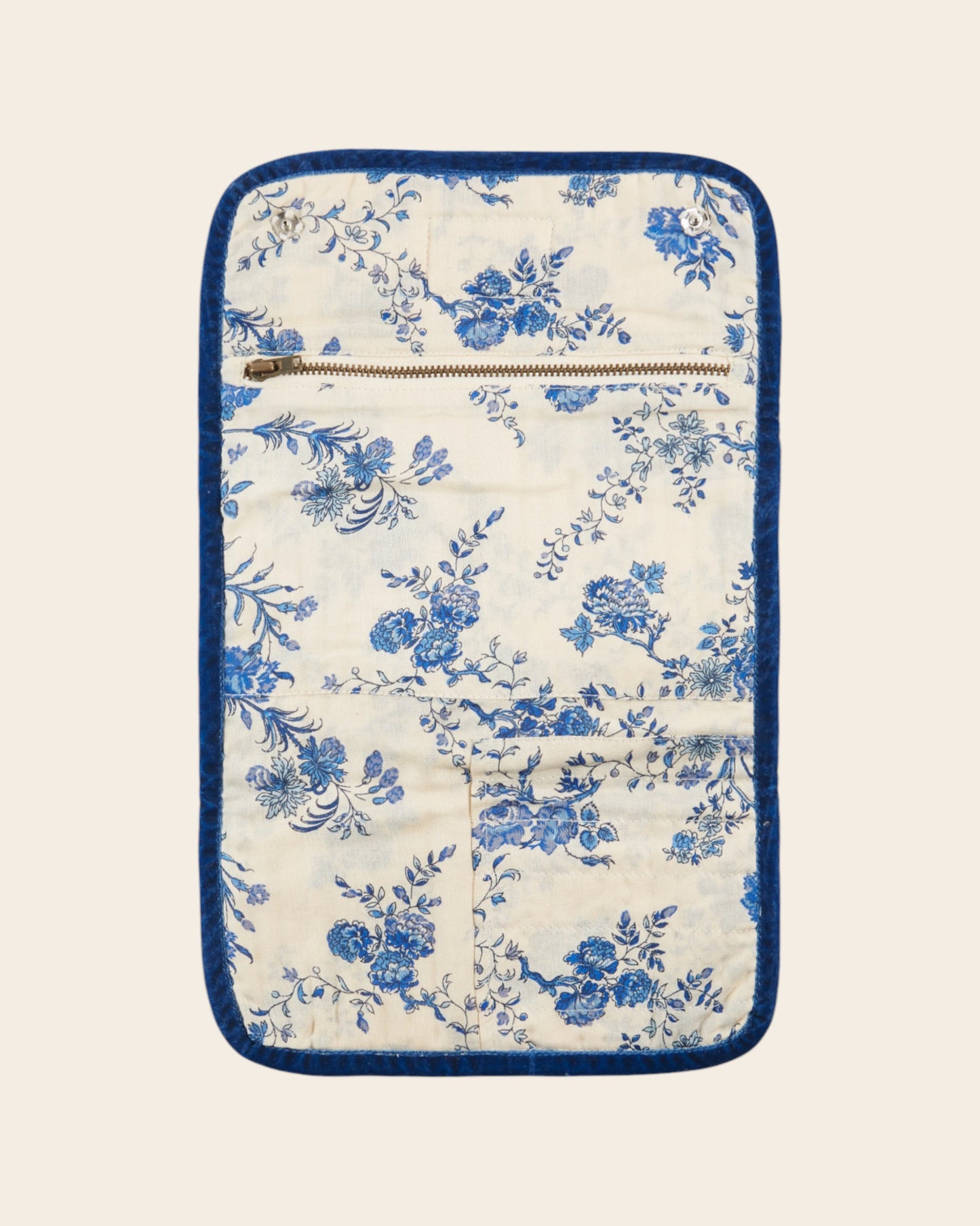 blue orchid makeup bag
