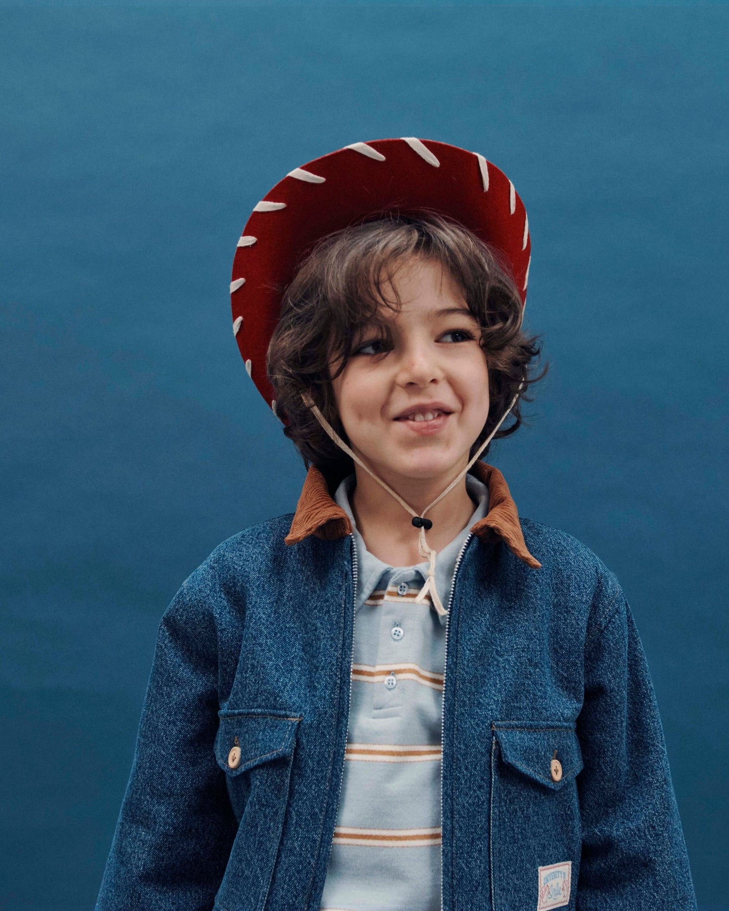 Blouson doublé moumoute denim