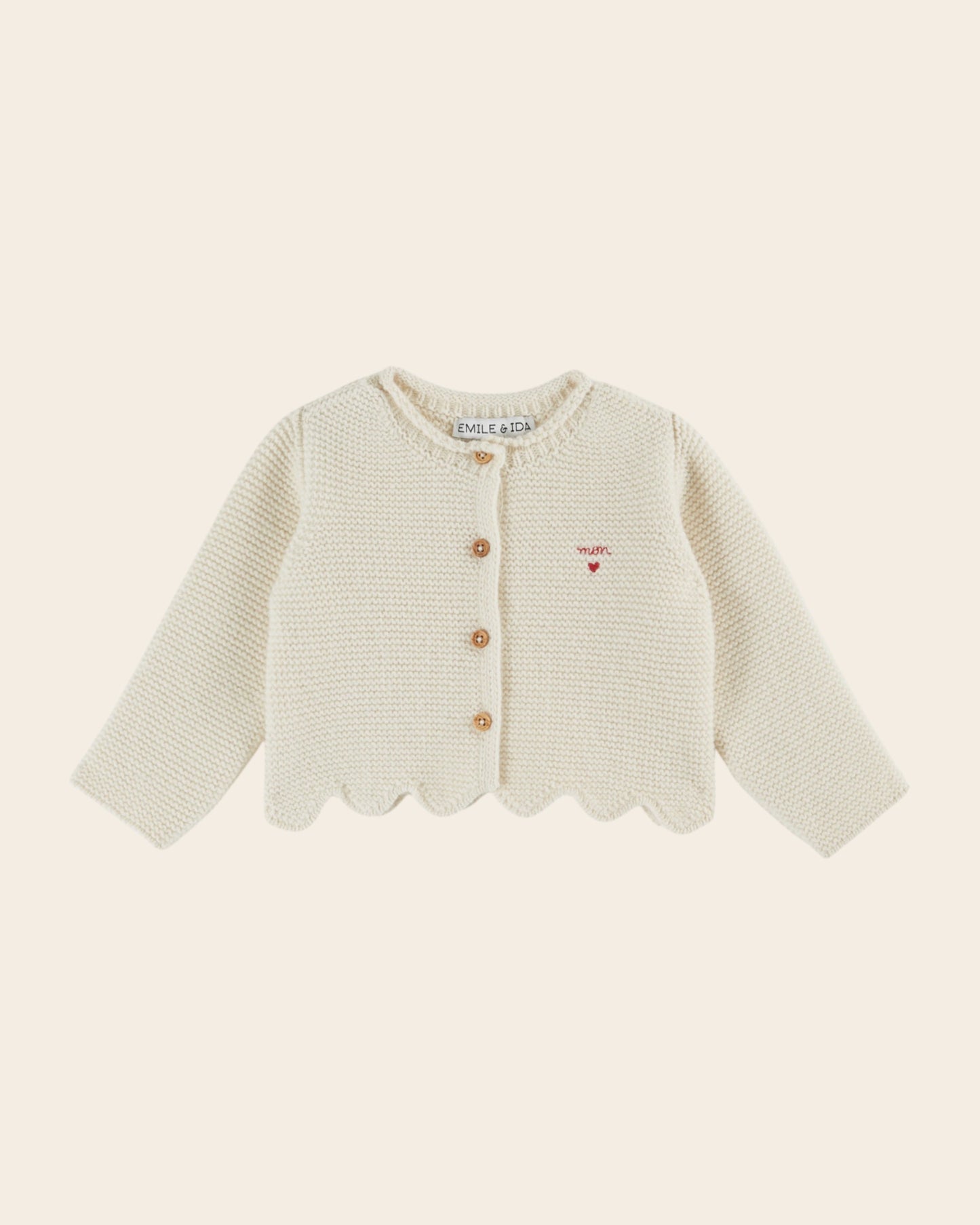 Cardigan Mon coeur écru