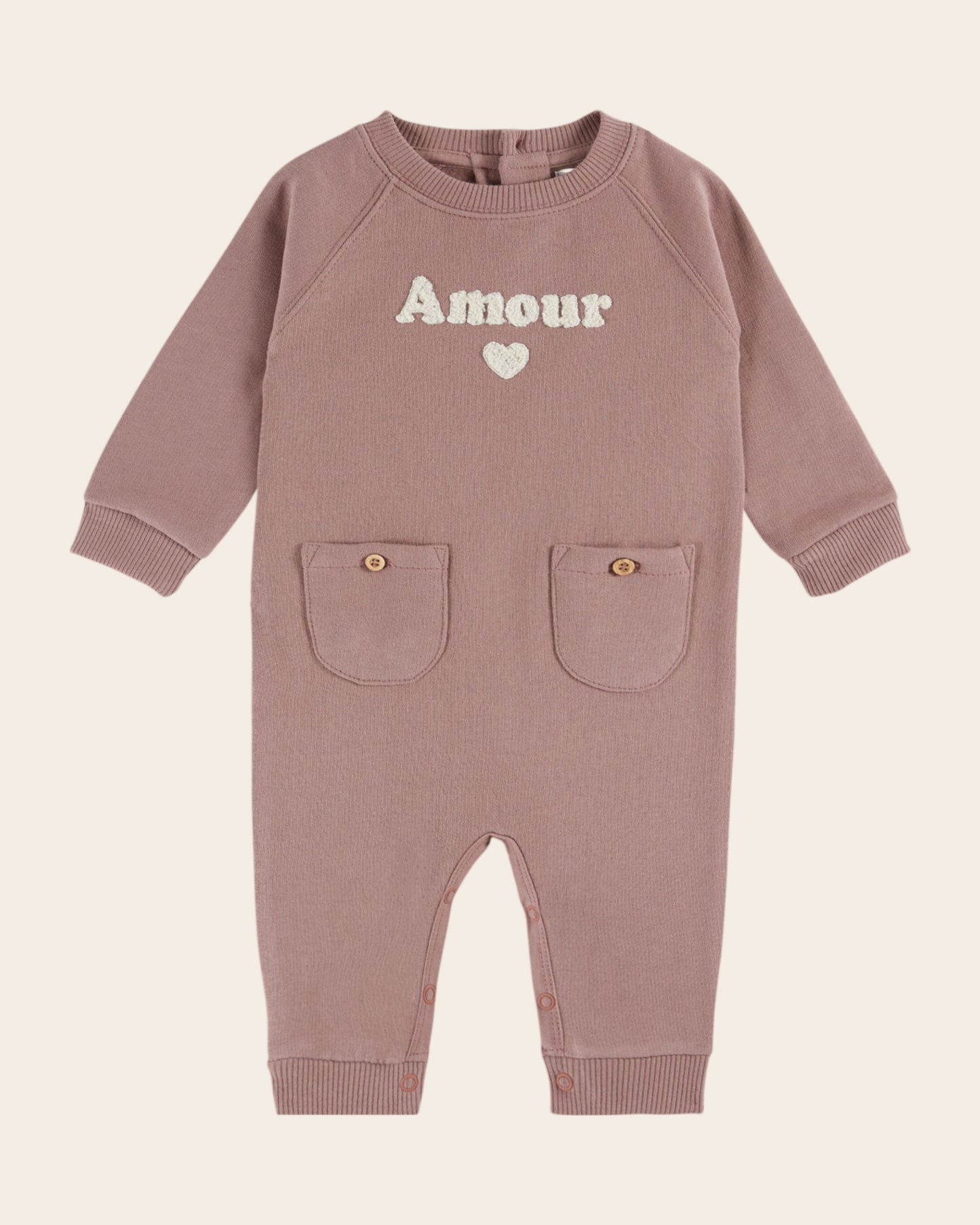Combinaison Amour coton bio figue