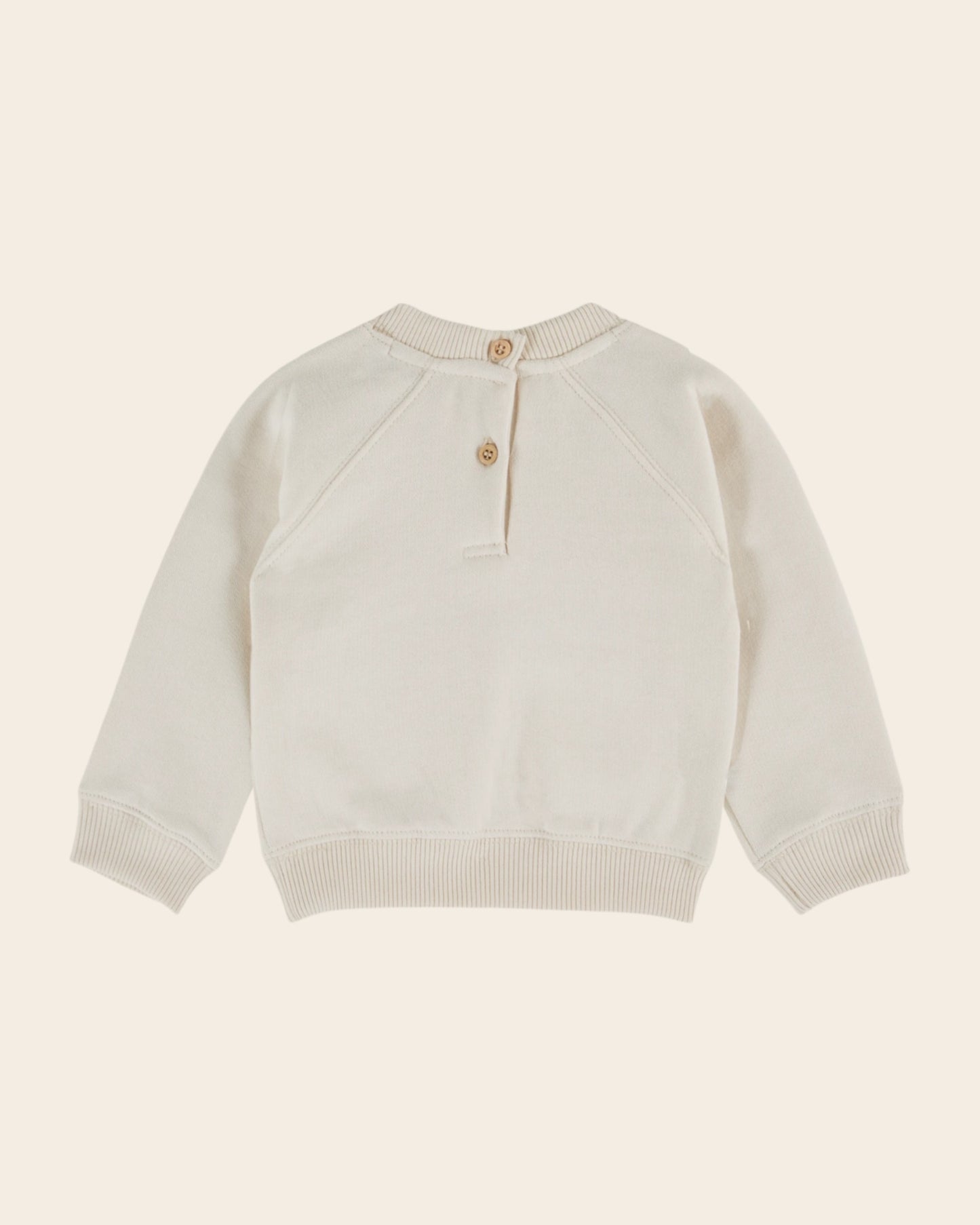 Sweat Pomme d'amour coton bio écru