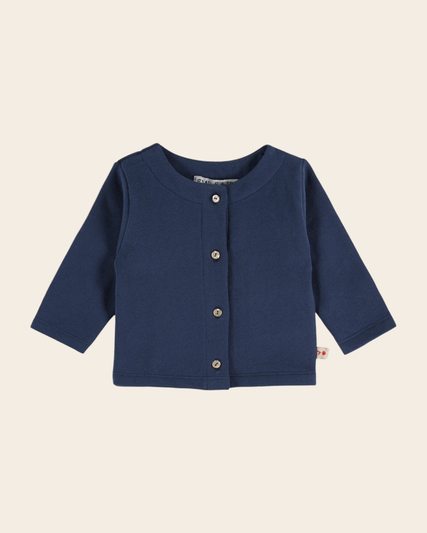 Cardigan coton bio bleu nuit