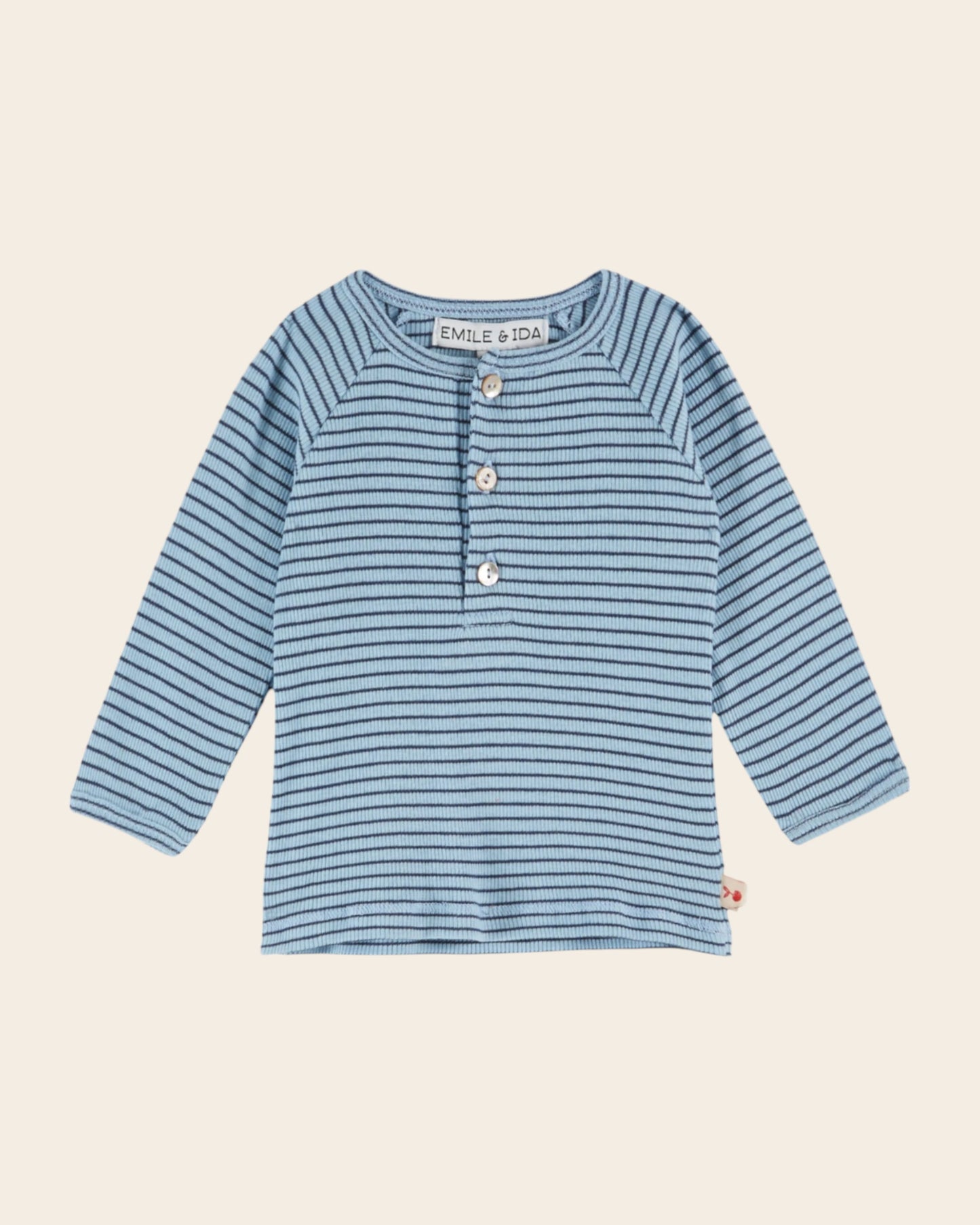 T-shirt tunisien rayures coton bio bleu