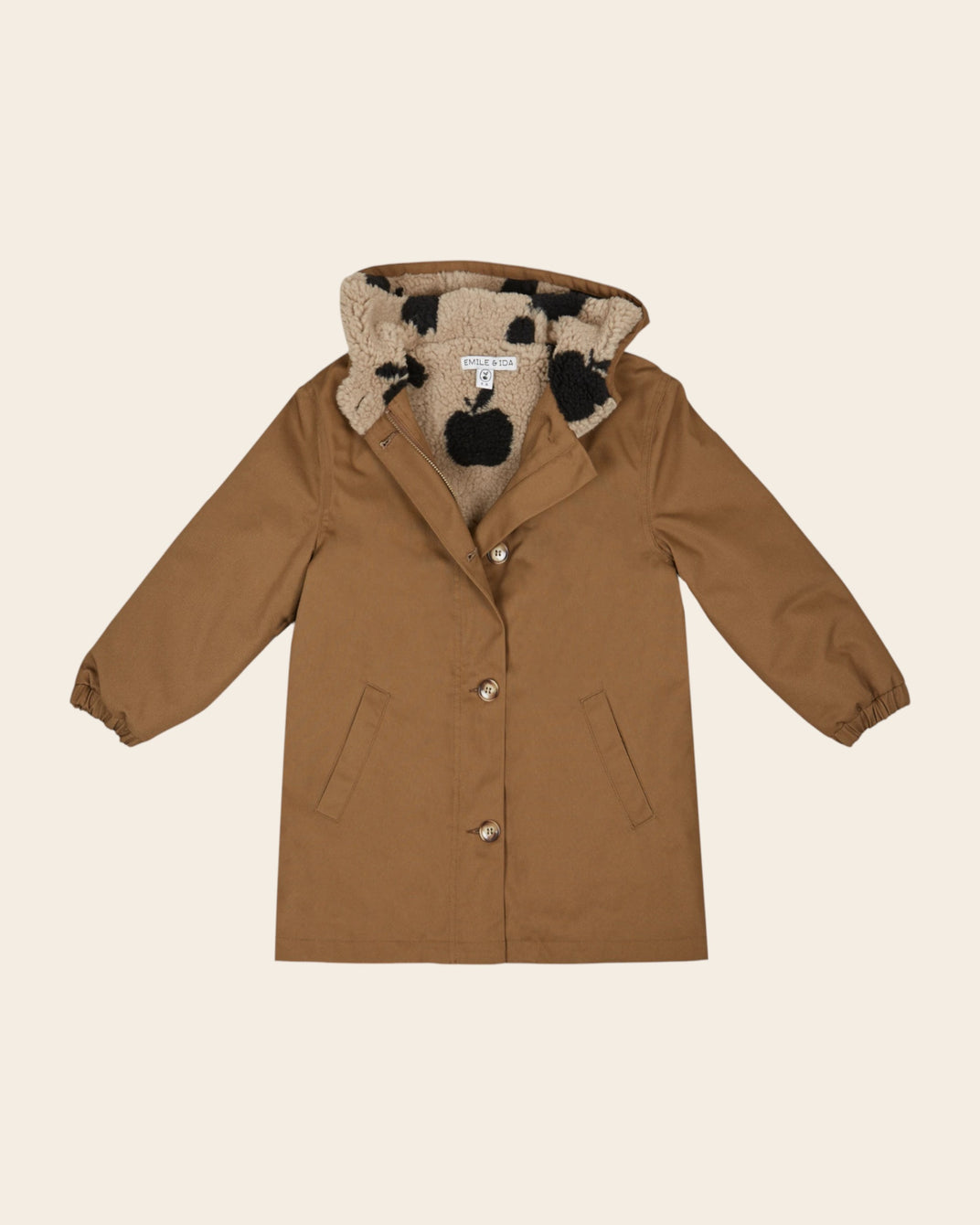 Parka fourrée taupe