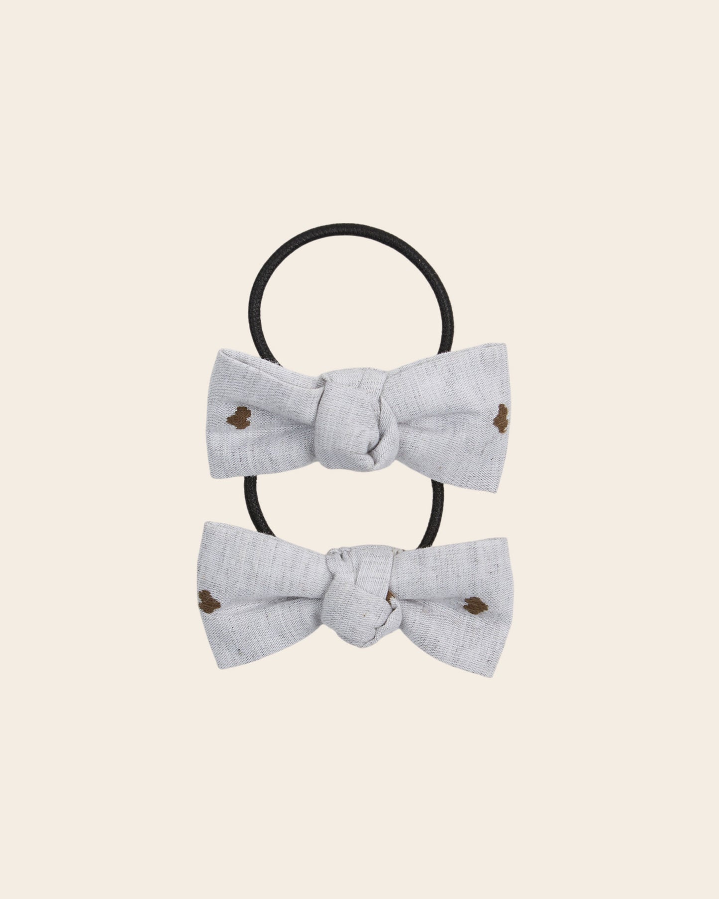 set of 2 heart knot elastics