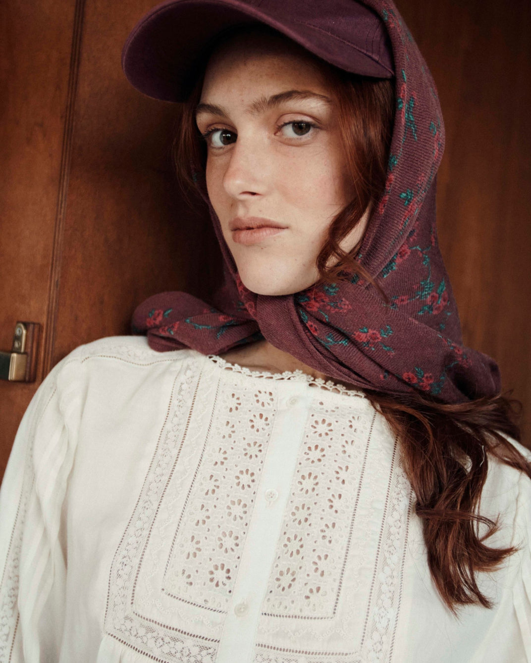 Foulard aster rose 100 x 100 cm