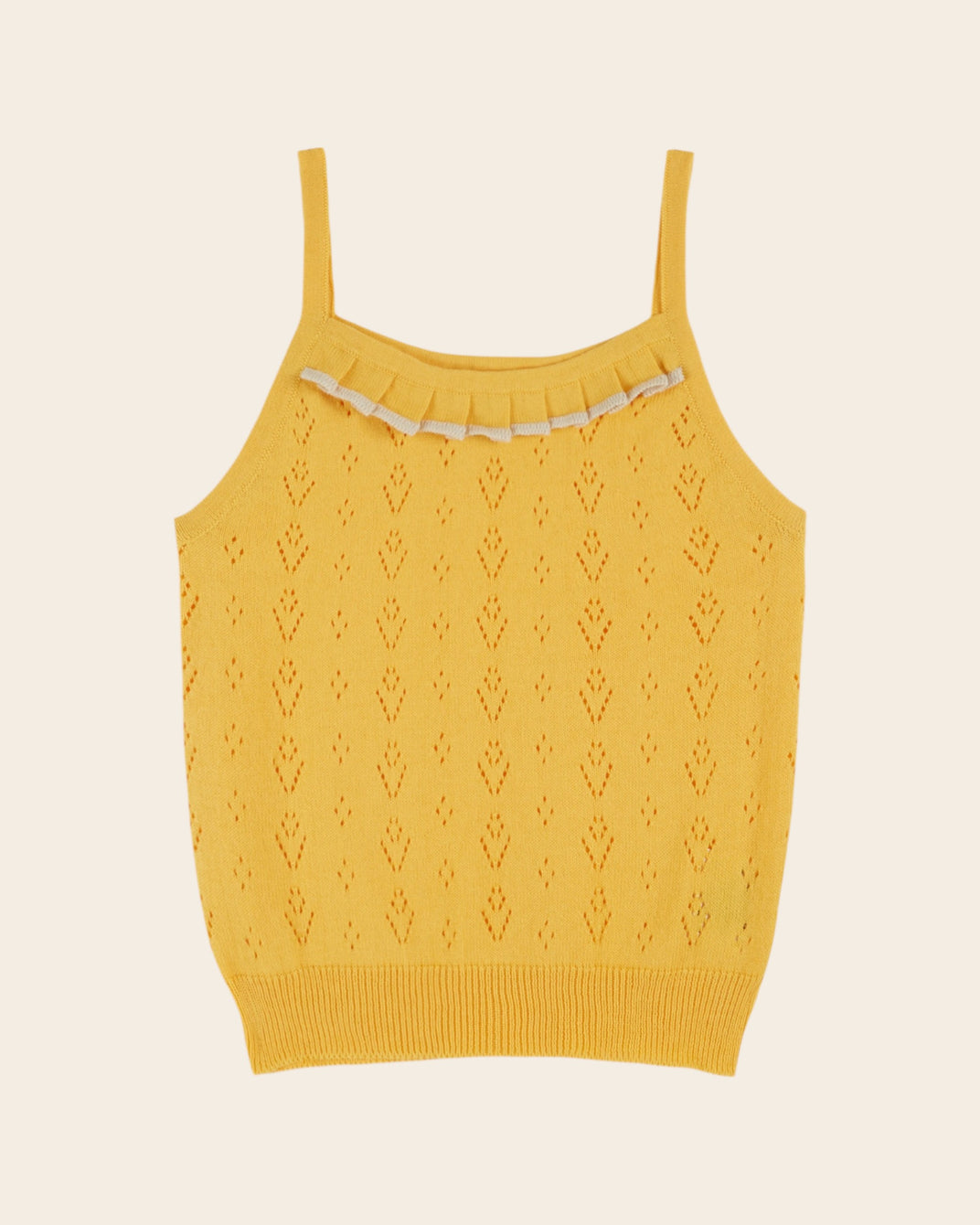 Top - Pointelle jaune