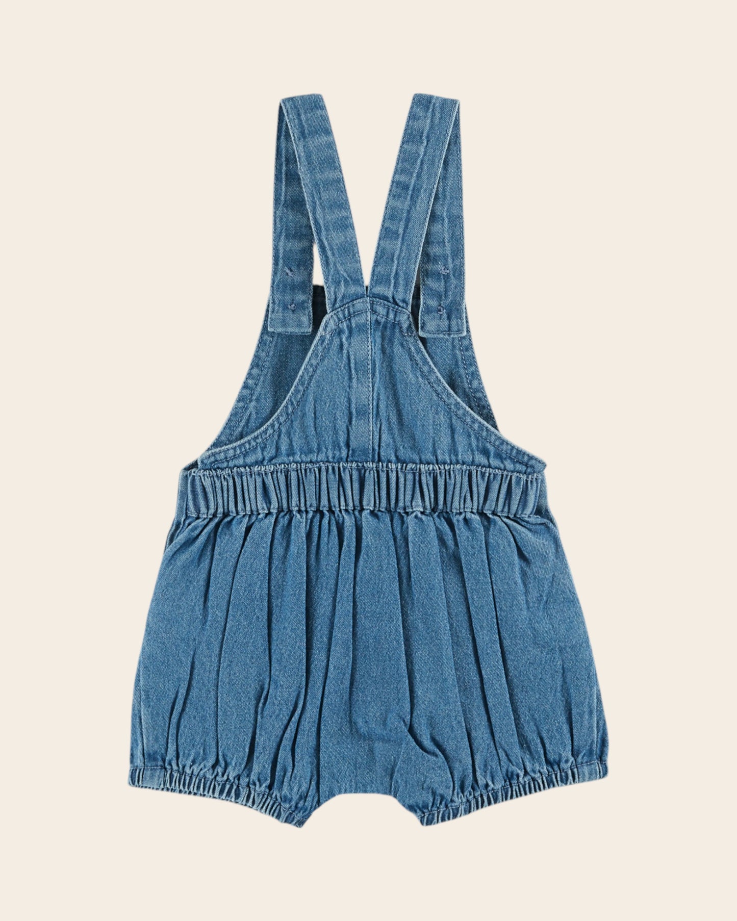 Salopette - Poches brodées denim