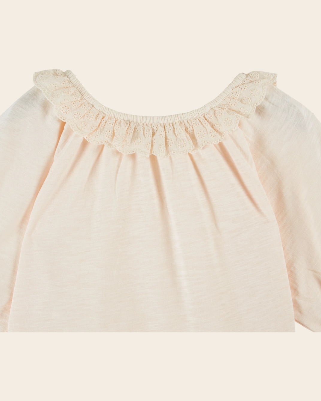 T-shirt - Colerette crème