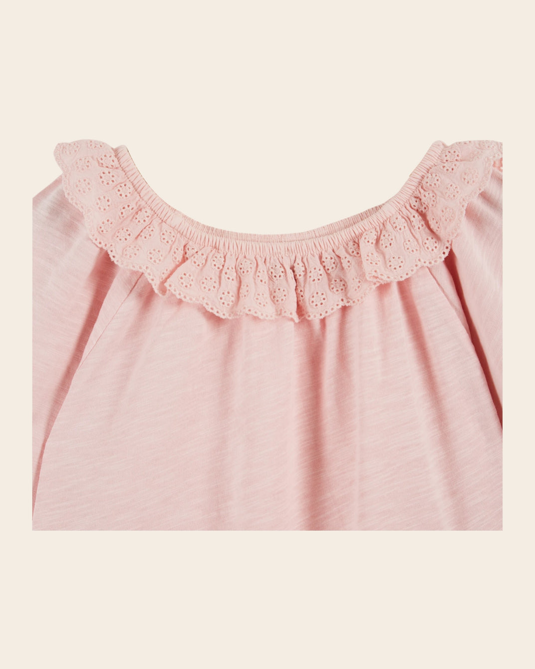 T-shirt - Colerette rose