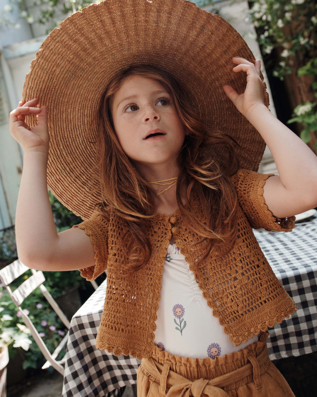 Cardigan - Crochet ocre