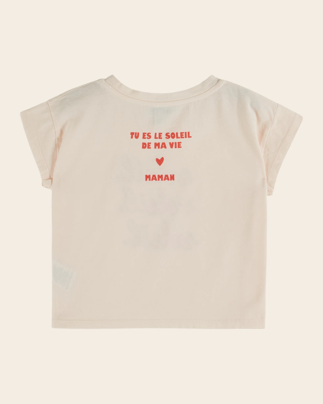 T-shirt - "Soleil. Soleil. Soleil." crème