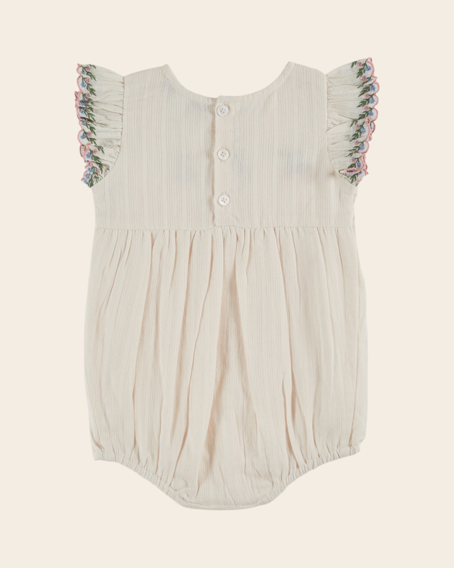 Combibloomer - Brodé smocké crème