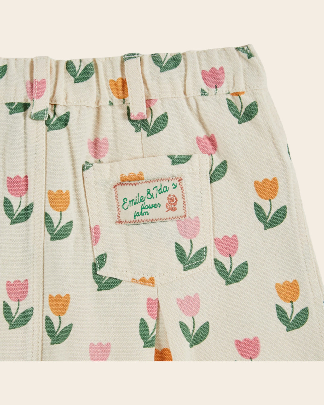 Jupe - Tulipes crème