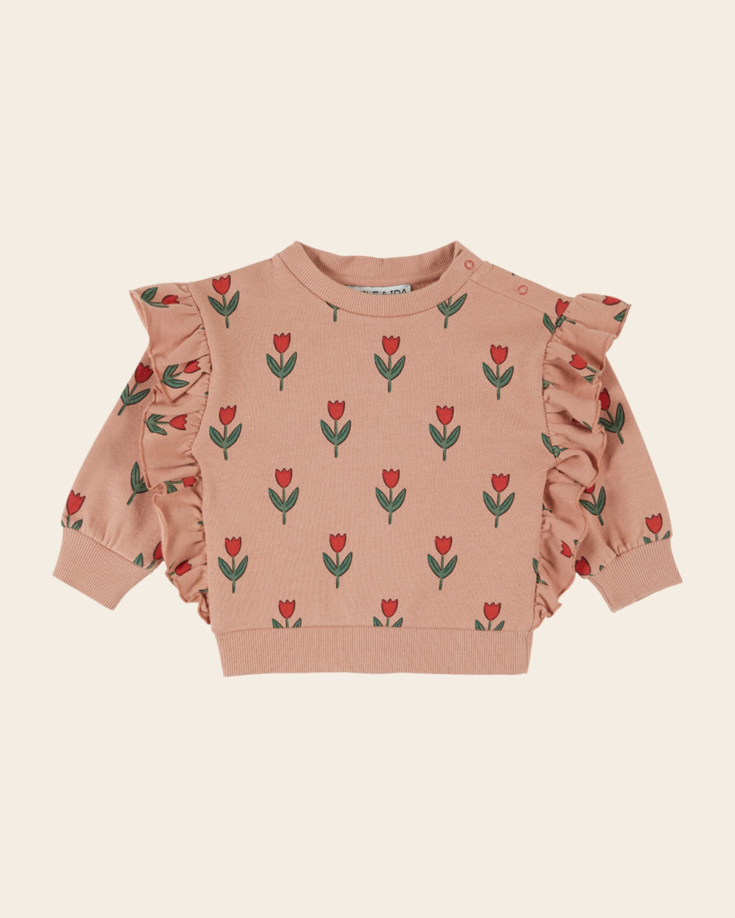 Sweat - Volanté tulipe rose