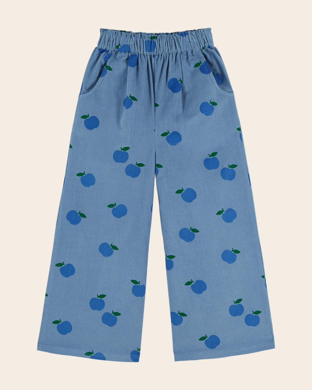 Pantalon - Velours pomme bleu