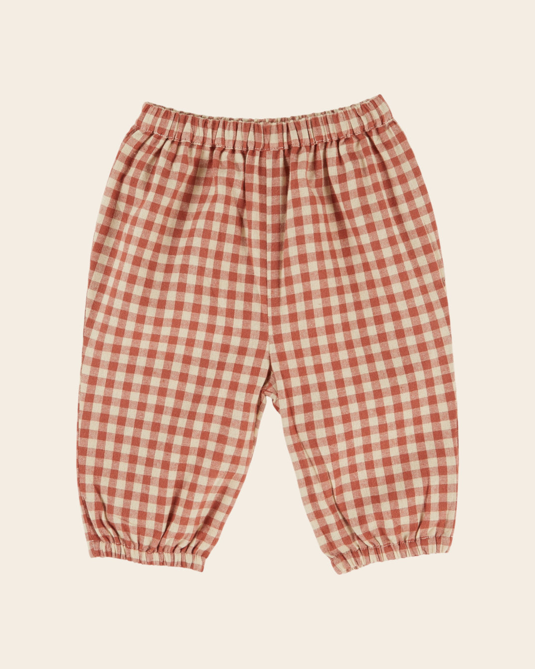 Pantalon bébé - Vichy terracotta