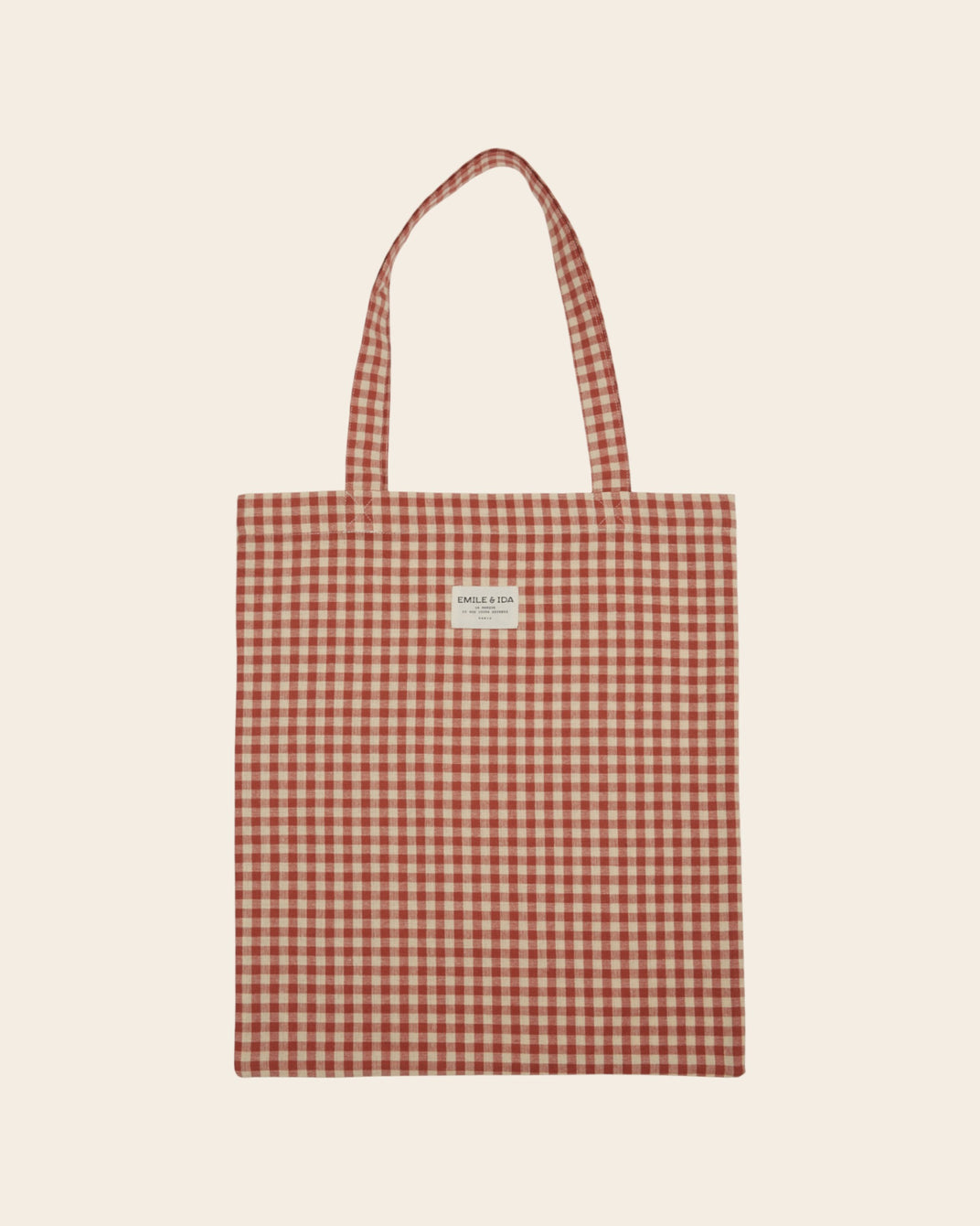 Tote bag - Vichy terracotta