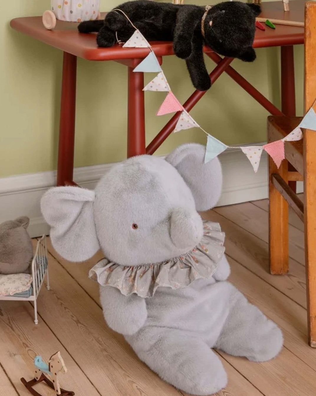 Peluche chaton endormi noir - Maileg