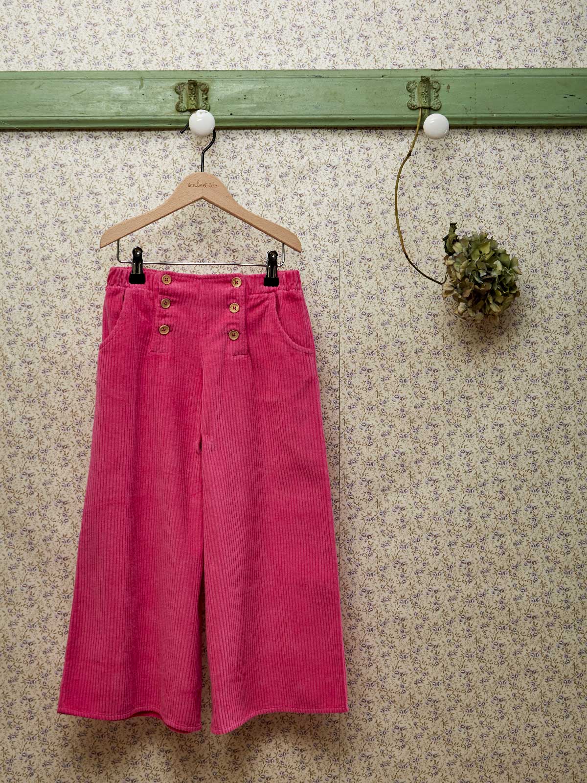 Pantalon velours fushia