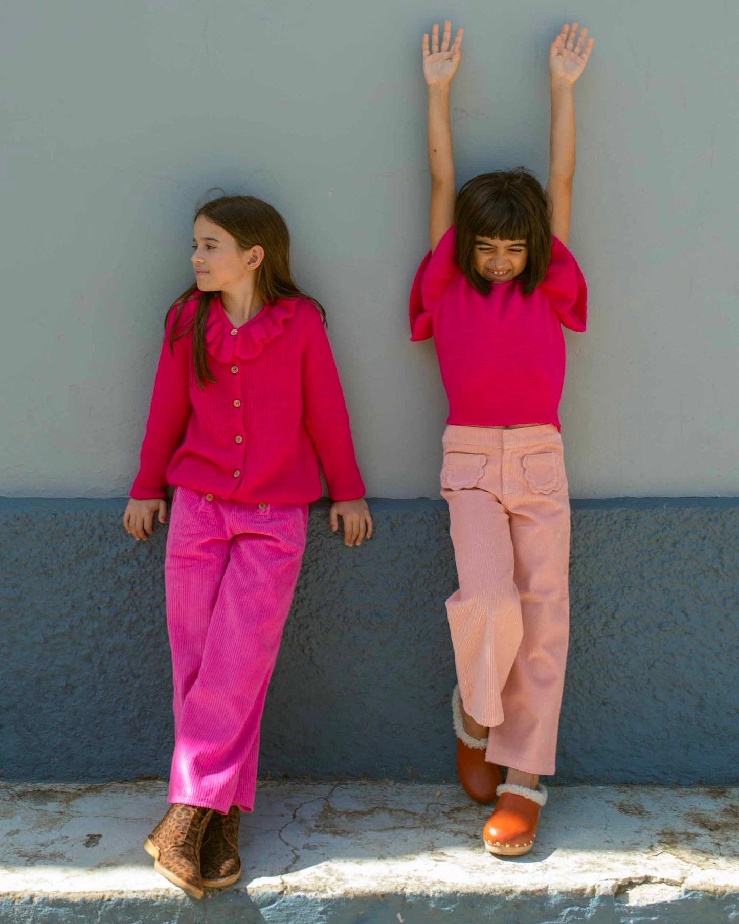 Peony velvet flower pocket pants
