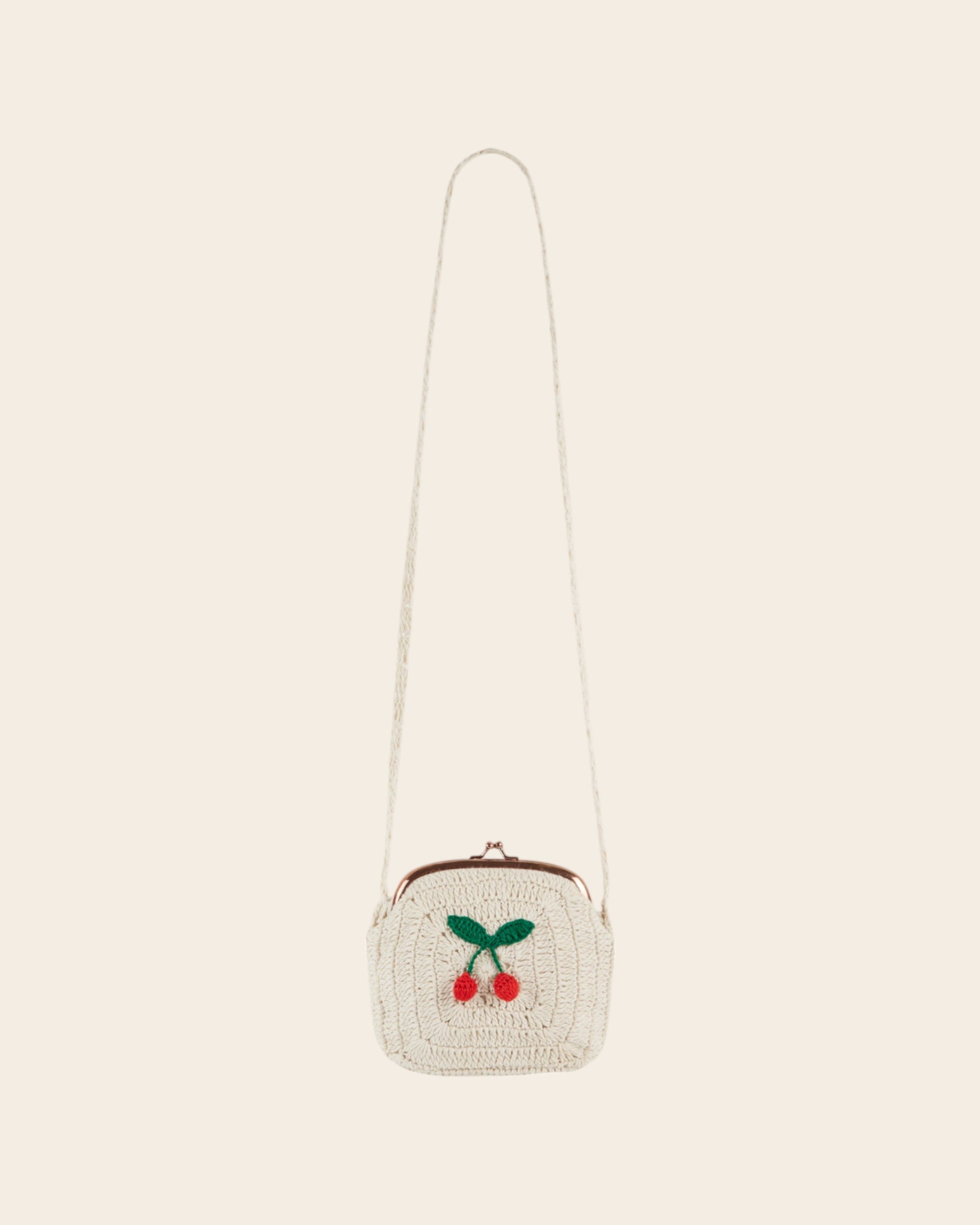 Bourse Aumônière En Coton Crocheté – Style Vintage, Blanc