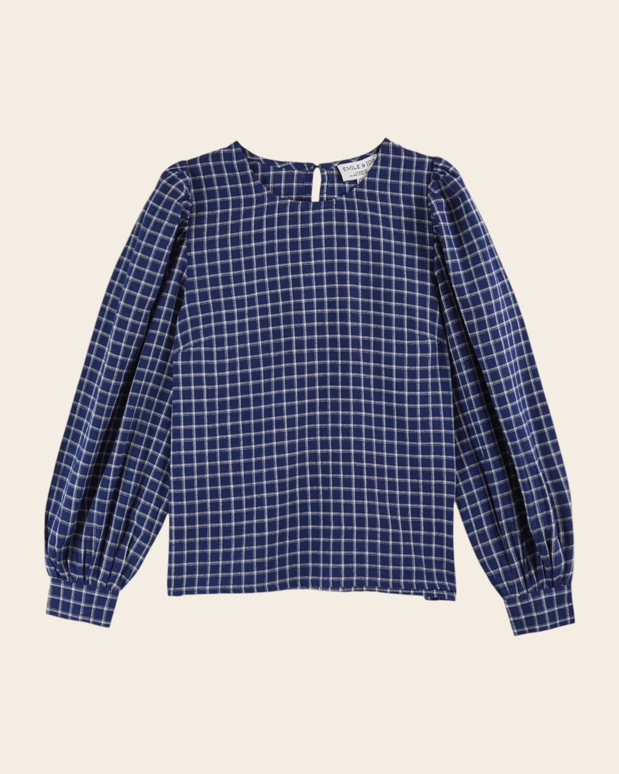 khadi gramercy check blouse – Emile et Ida - Main Image