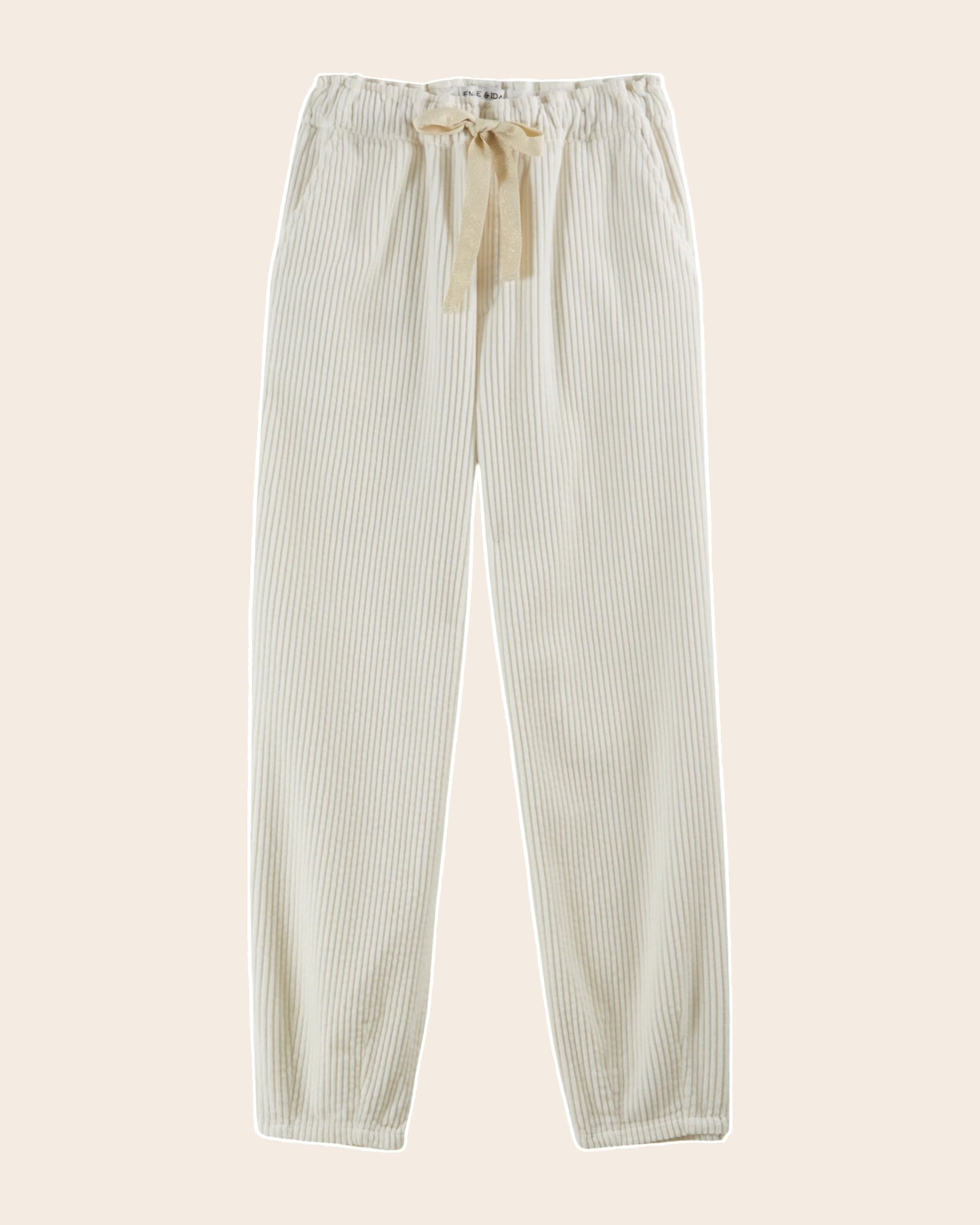 ecru elastic pants
