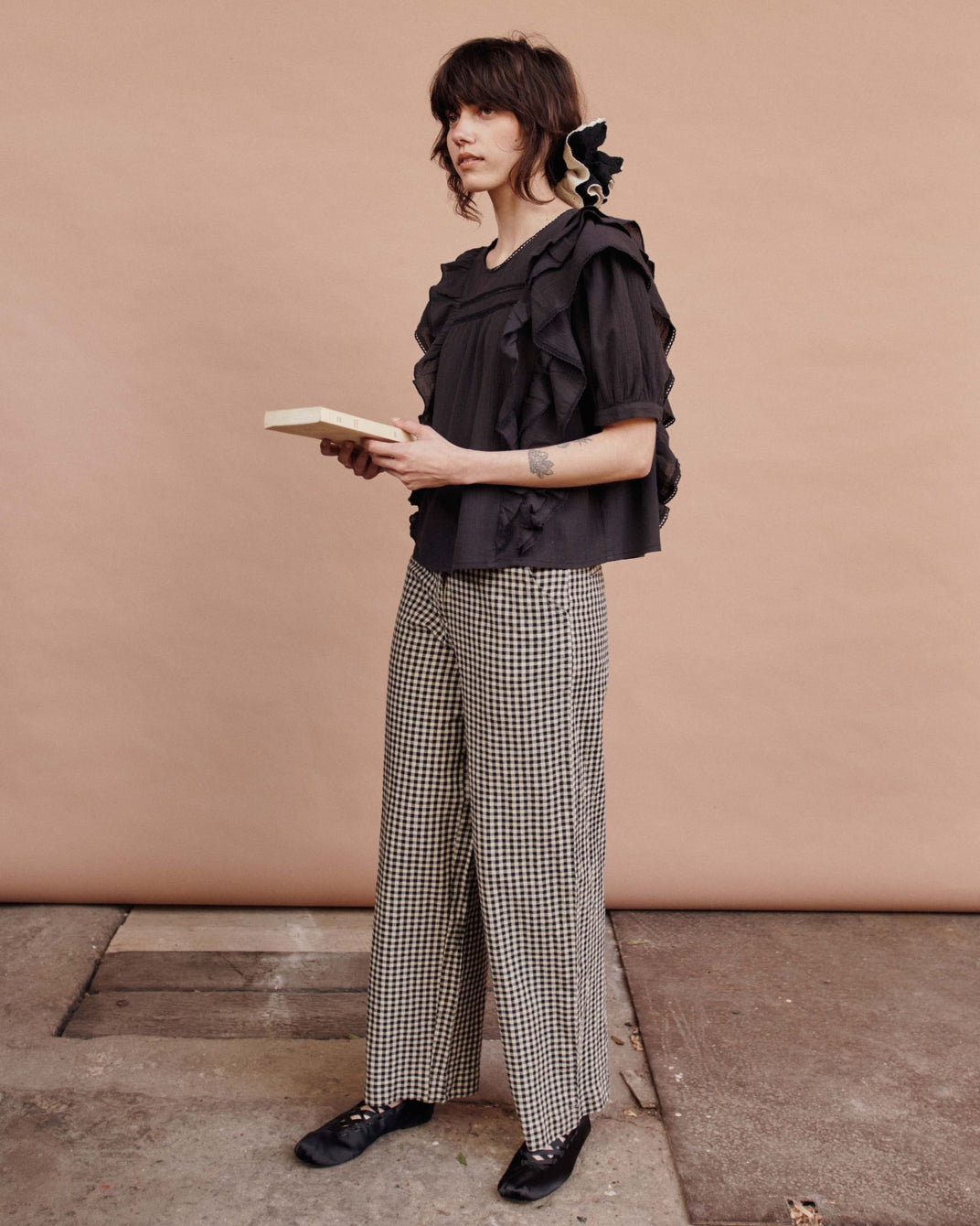 Pantalon - Vichy noir et blanc